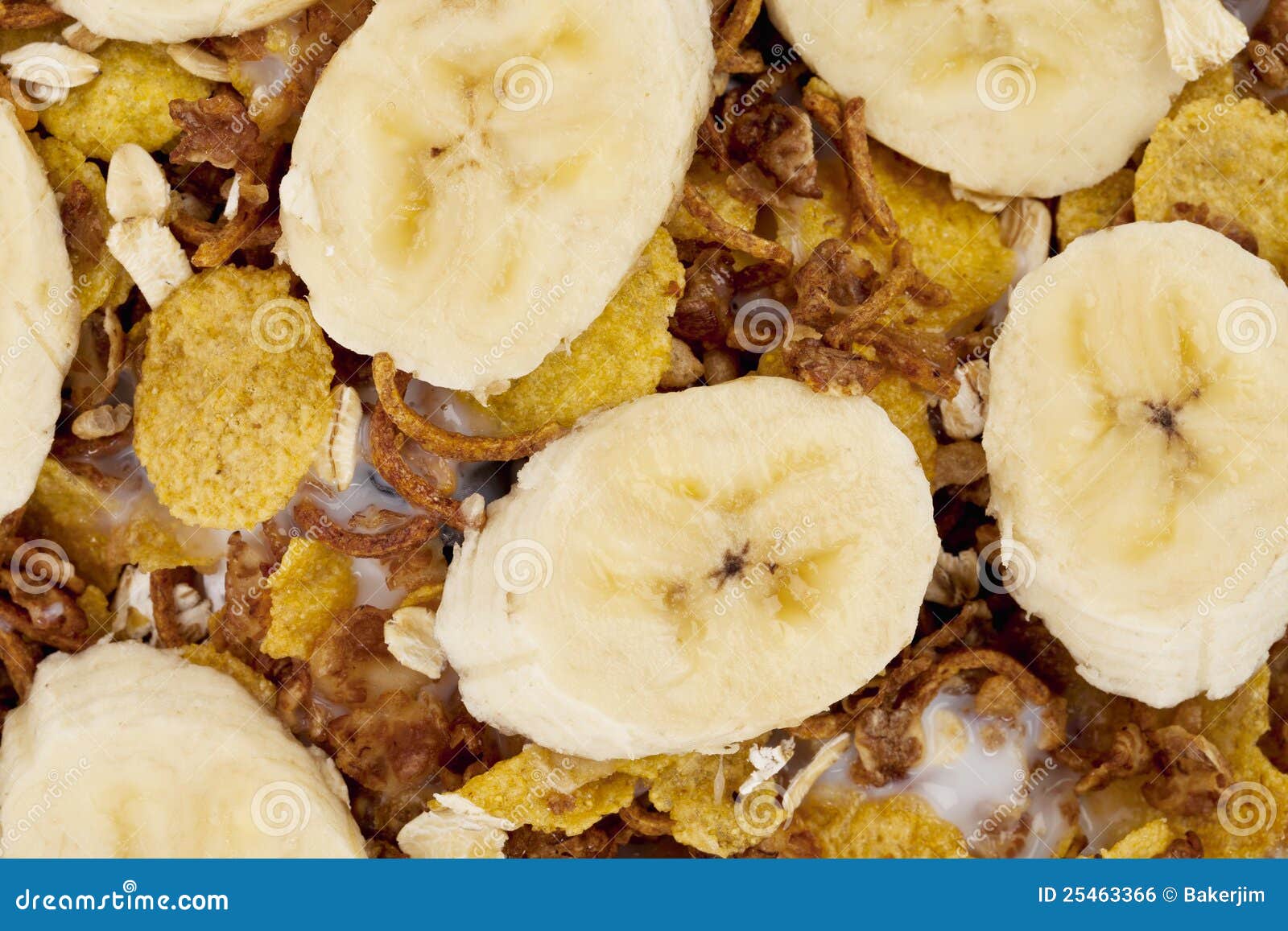Cereal with banana stock photo. Image of product, diet - 25463366