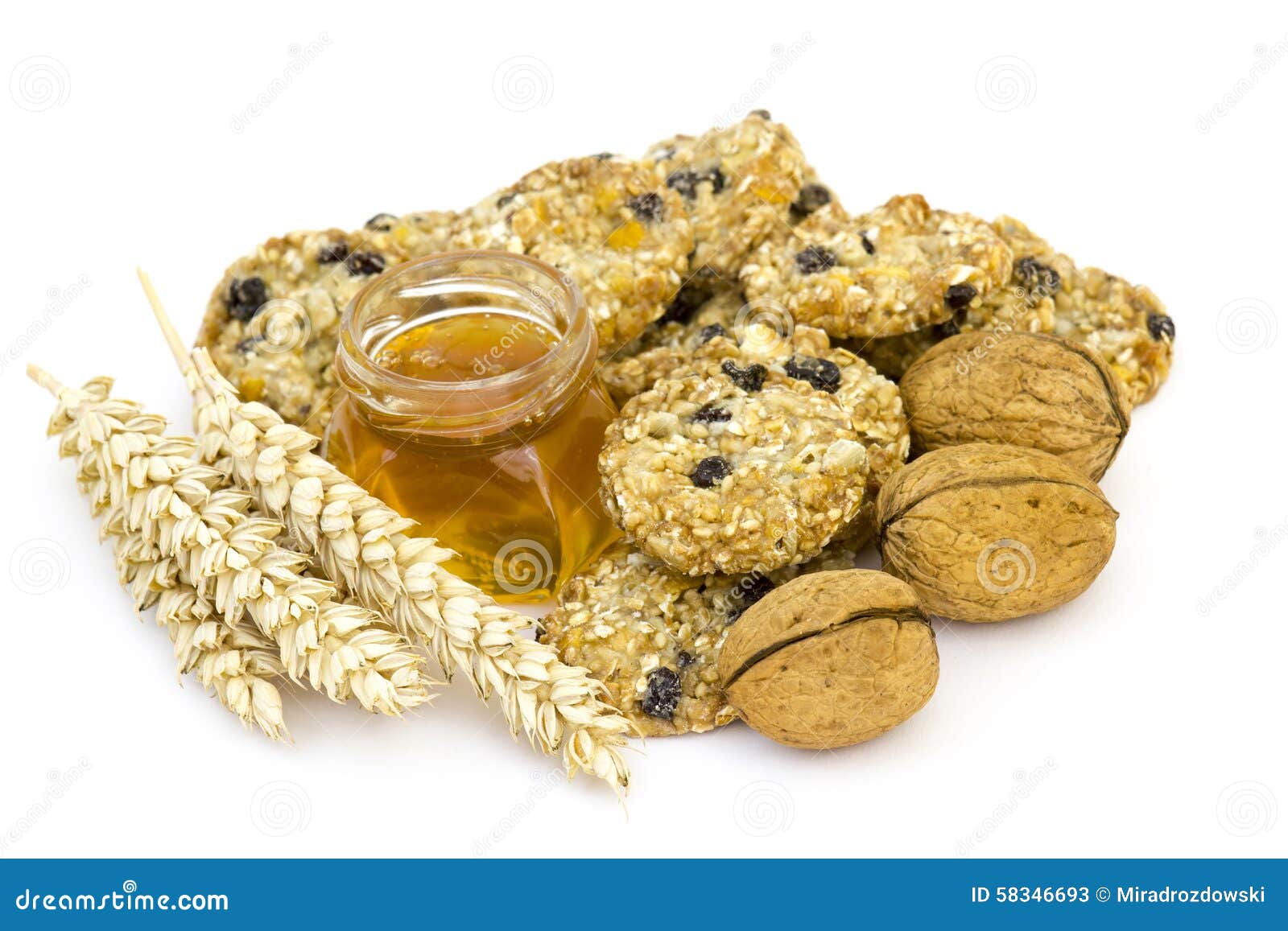 Cereal Cookies, Muesli, Honey and Nuts Stock Image Image of granola
