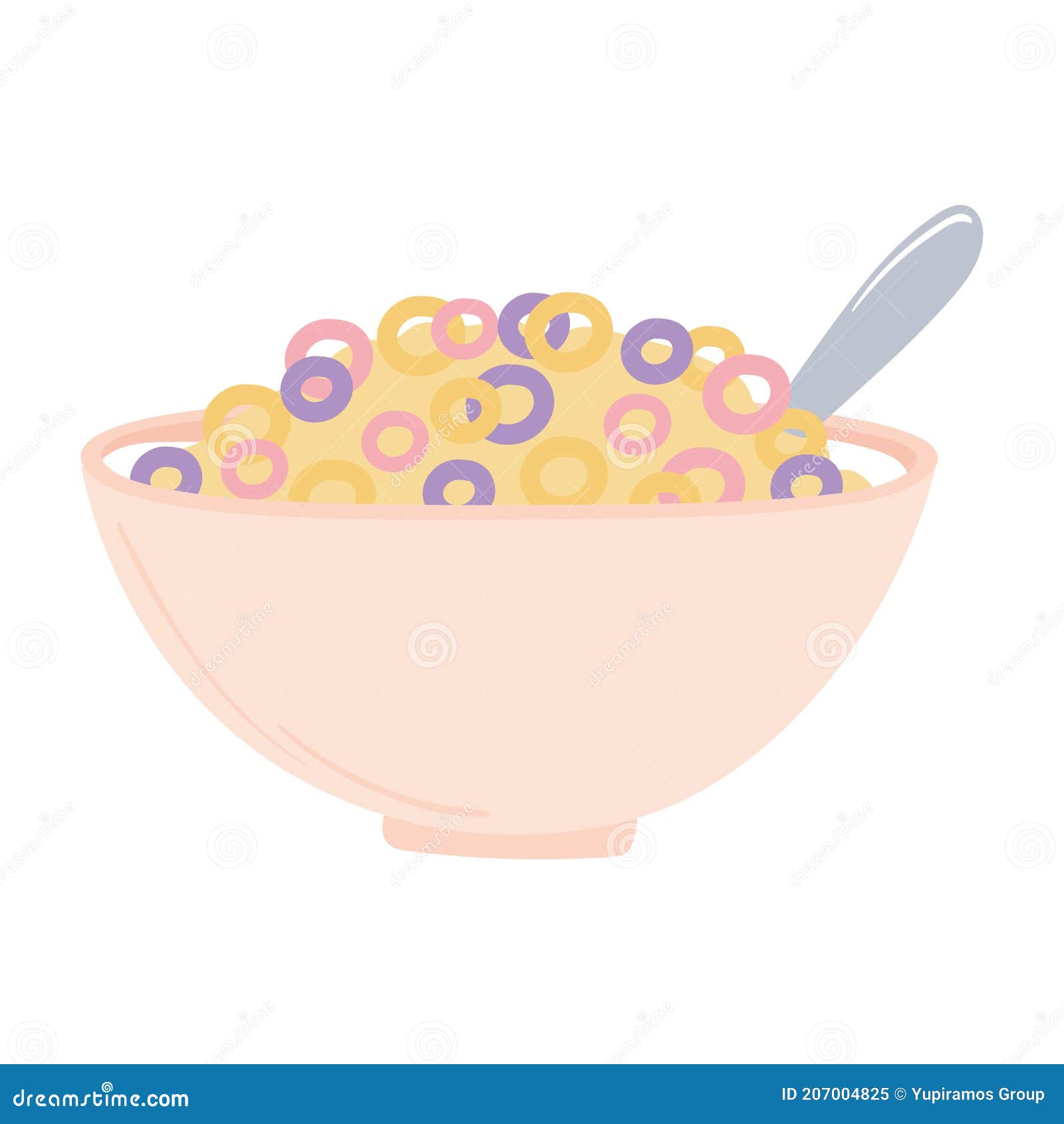 Cereal De Desayuno En Tazón Con Cuchara Apetitoso Delicioso ícono De Comida  Plana Sobre Fondo Blanco Ilustración del Vector - Ilustración de plano,  cocina: 207004825