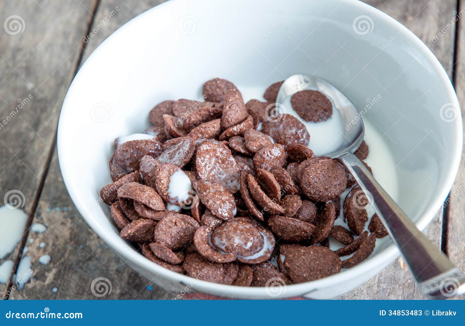 Cereal del chocolate imagen de archivo. Imagen de detalle 34853483