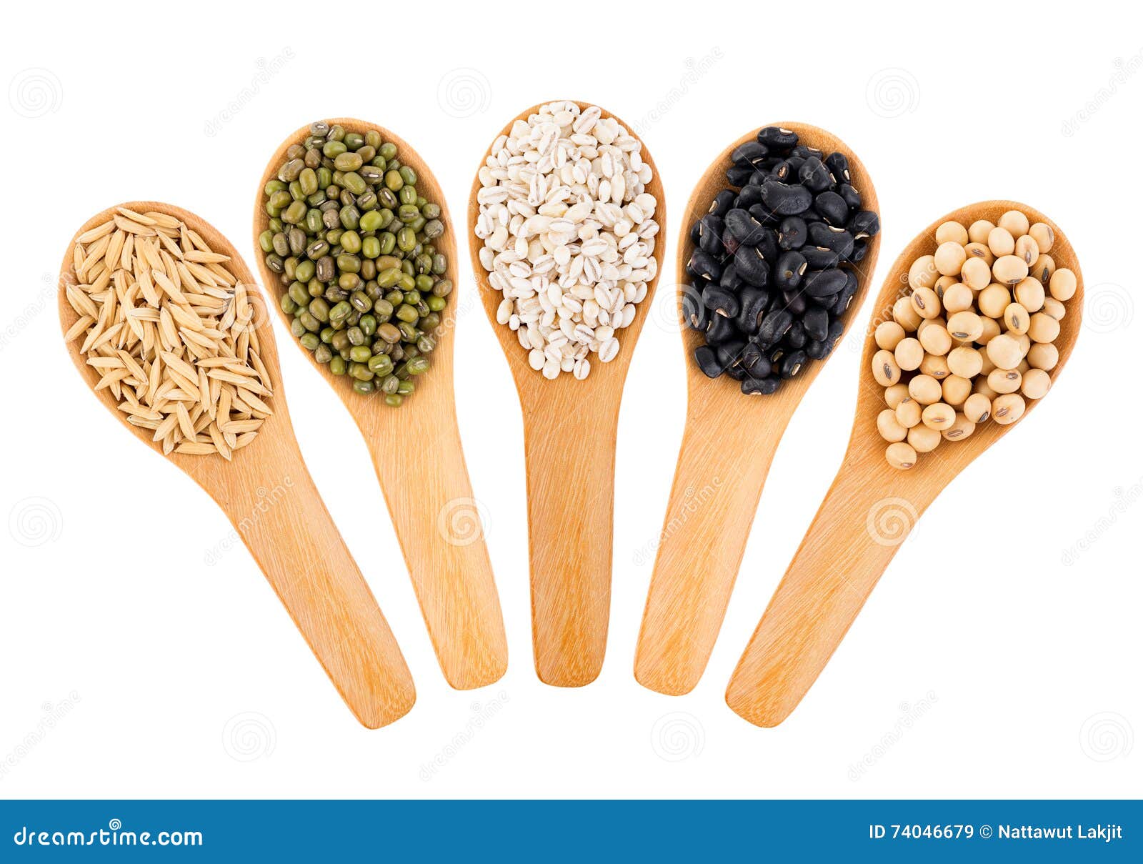 Cereal Grains , Seeds, Beans on White Background Stock Image Image of