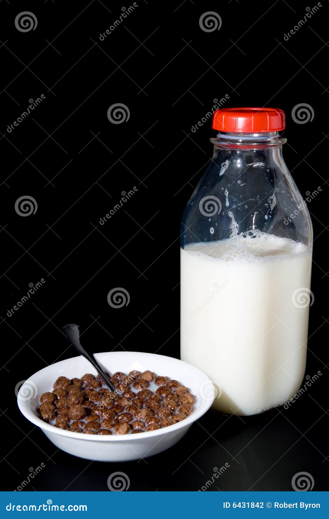 Cereal and milk stock photo. Image of milk, isolated, serving 6431842