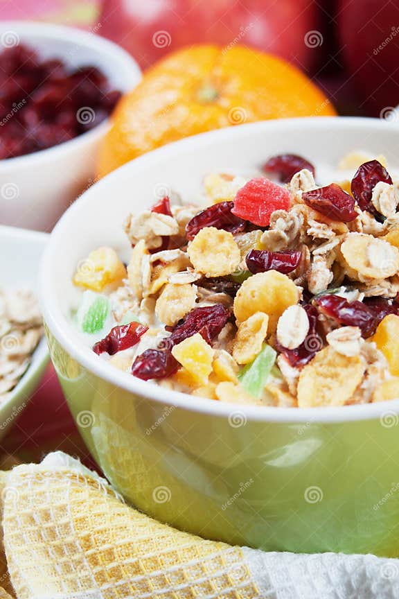 Cereal Muesli with Dried Fruit Stock Photo Image of muesli