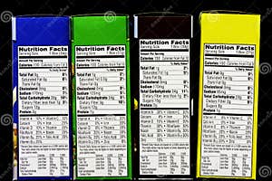 Cereal Nutritional Facts Label Stock Photo Image Of Nutrition 