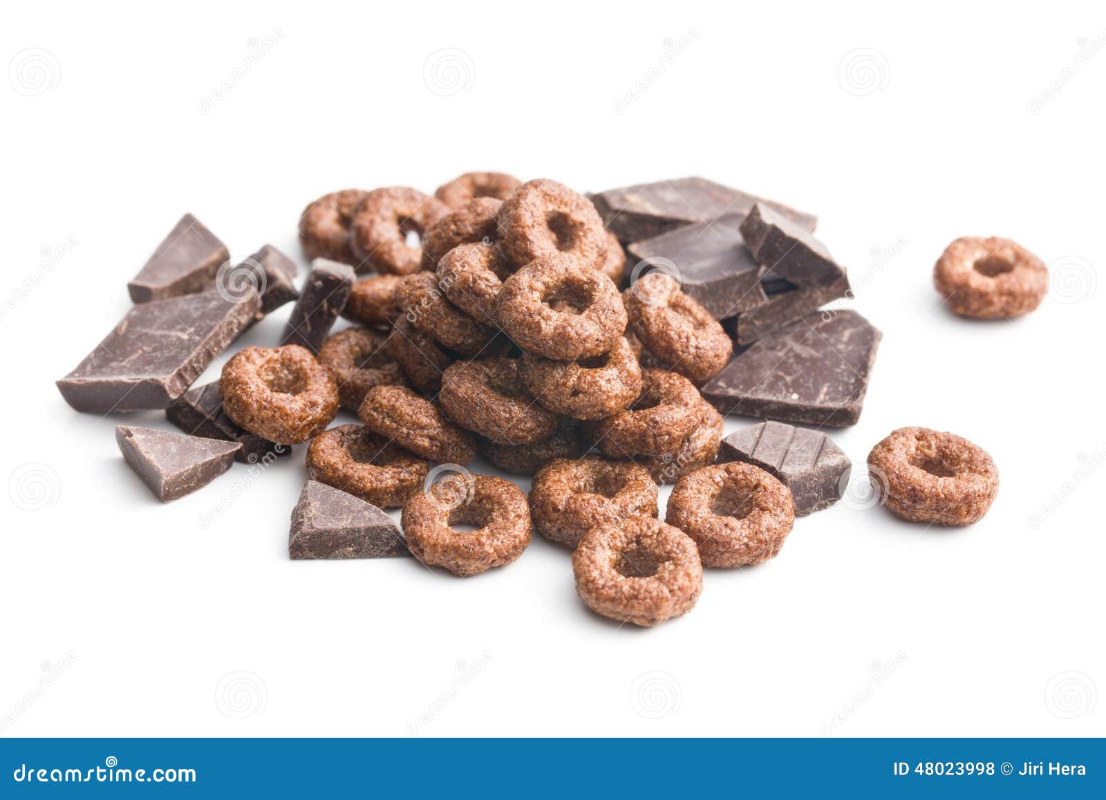 Cereal rings and chocolate stock photo. Image of fiber 48023998