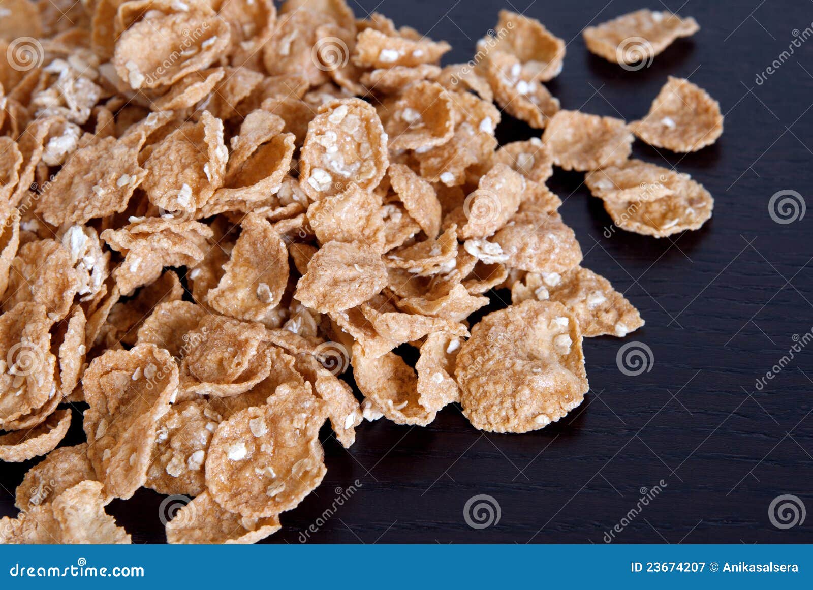 Cereal Wholegrain Oat and Wheat Flakes Stock Image Image of