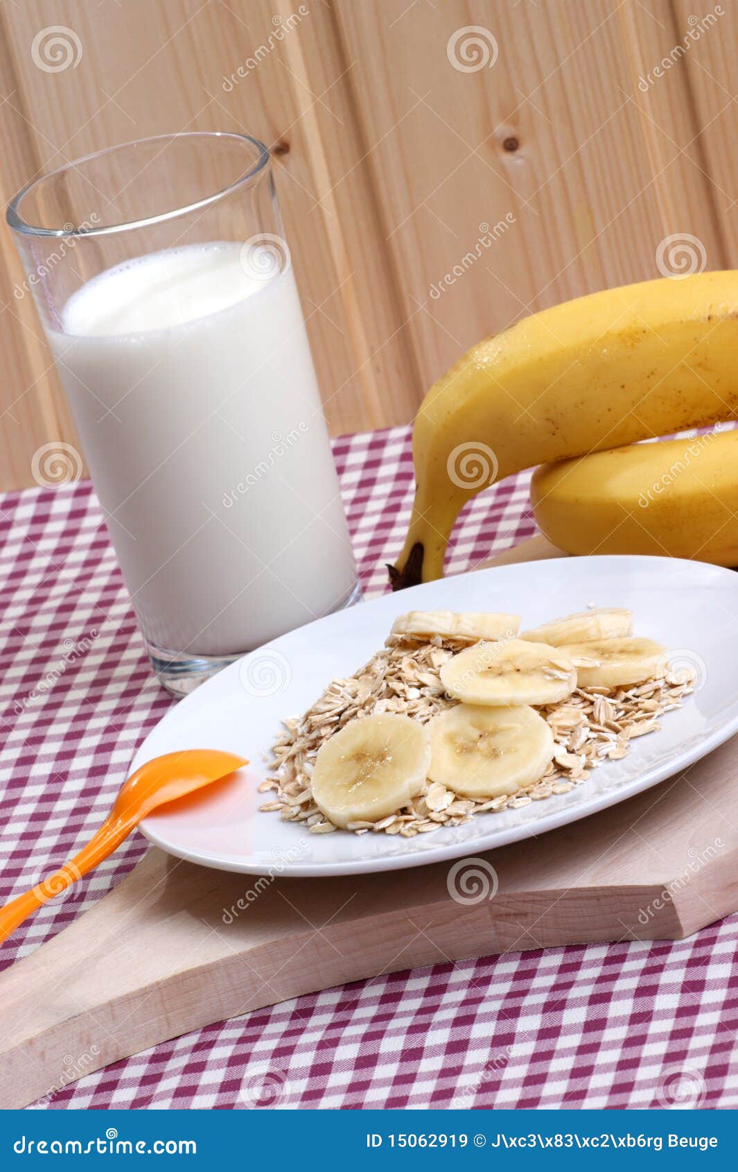 Cereals, Banana and Fresh Cold Milk Stock Image Image of cereals
