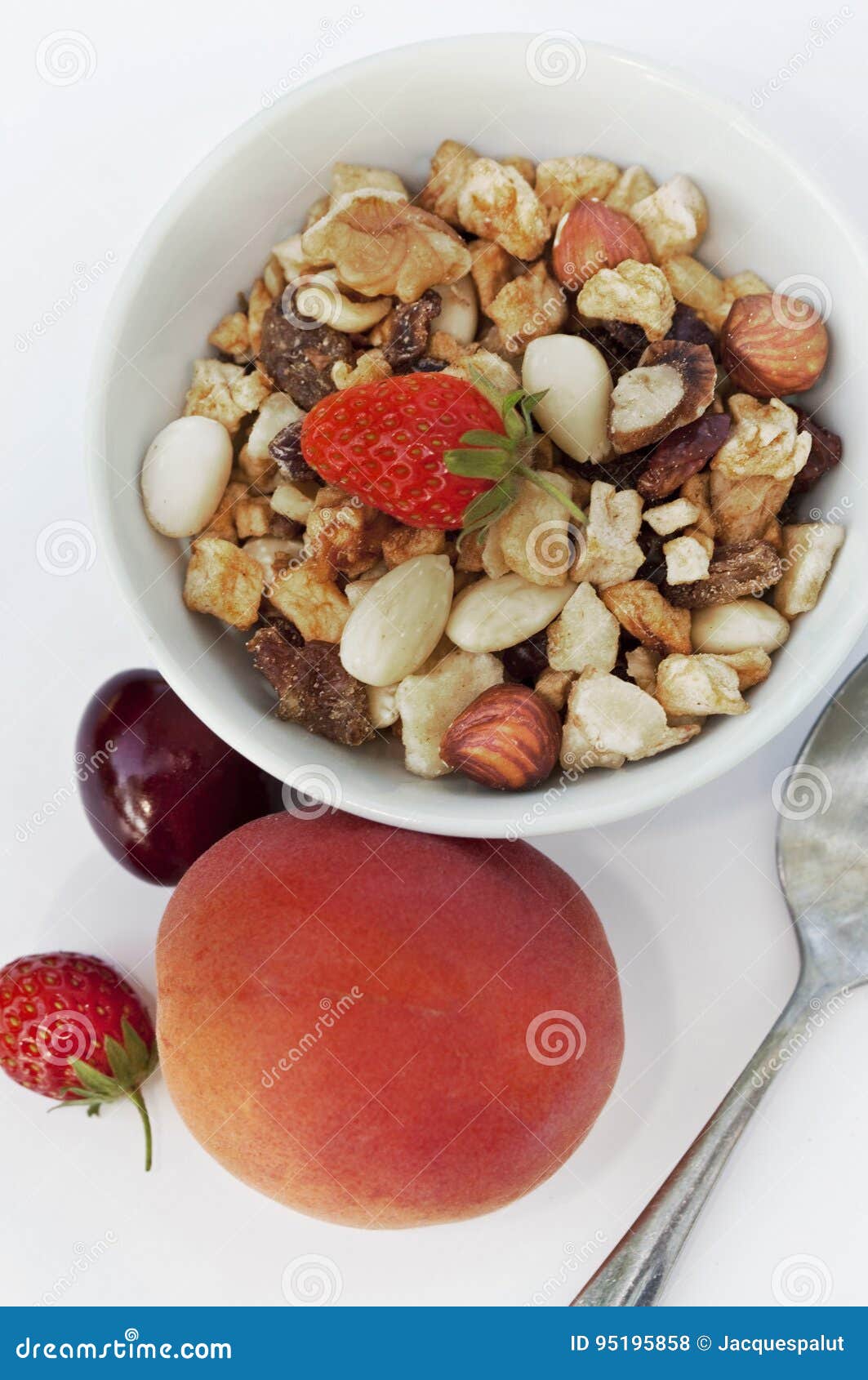 Cereals and fruits stock photo. Image of breakfast, cereals 95195858