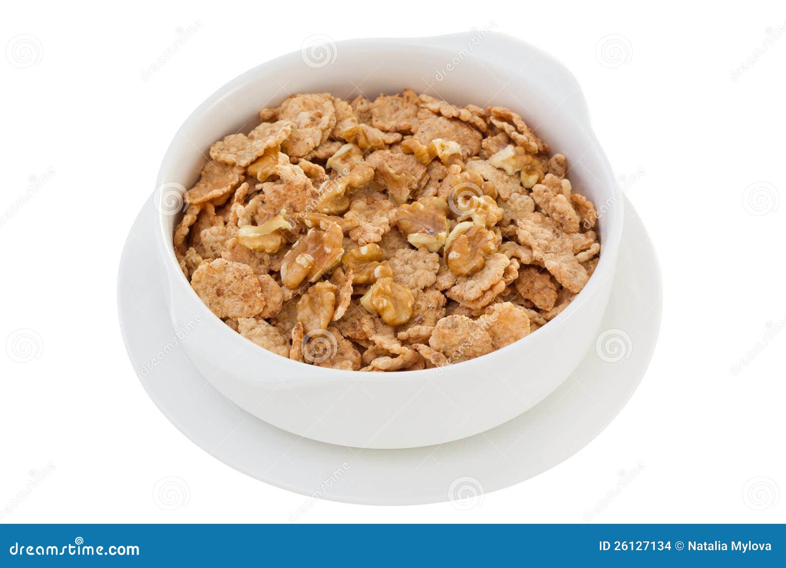 Cereals with walnut stock photo. Image of fast, healthy 26127134