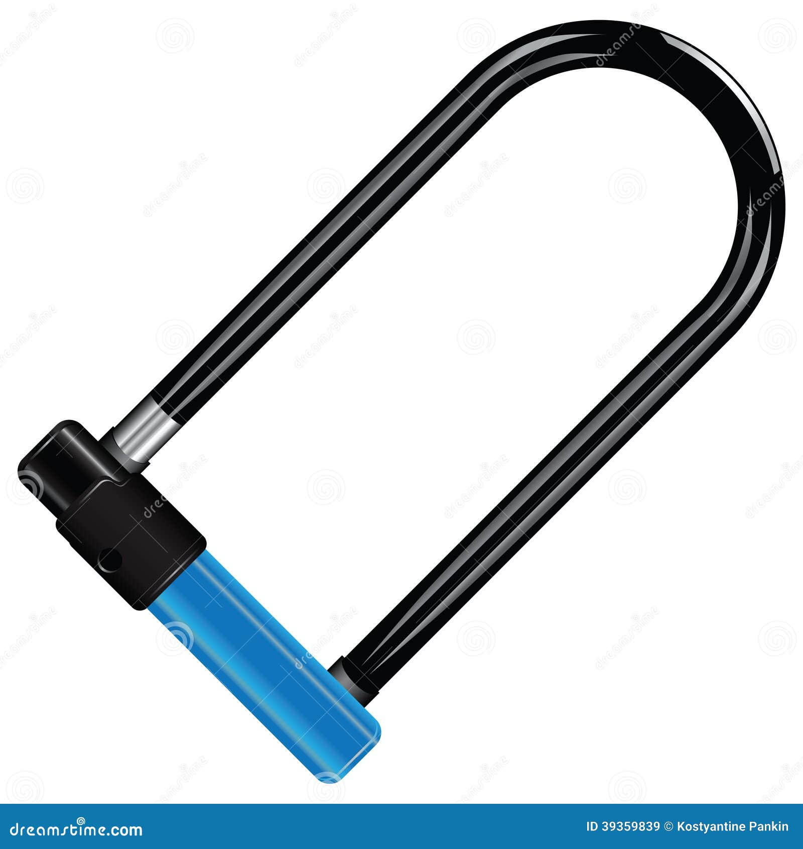 Cerradura De Bicicleta U Ilustración del Vector de bici, 39359839