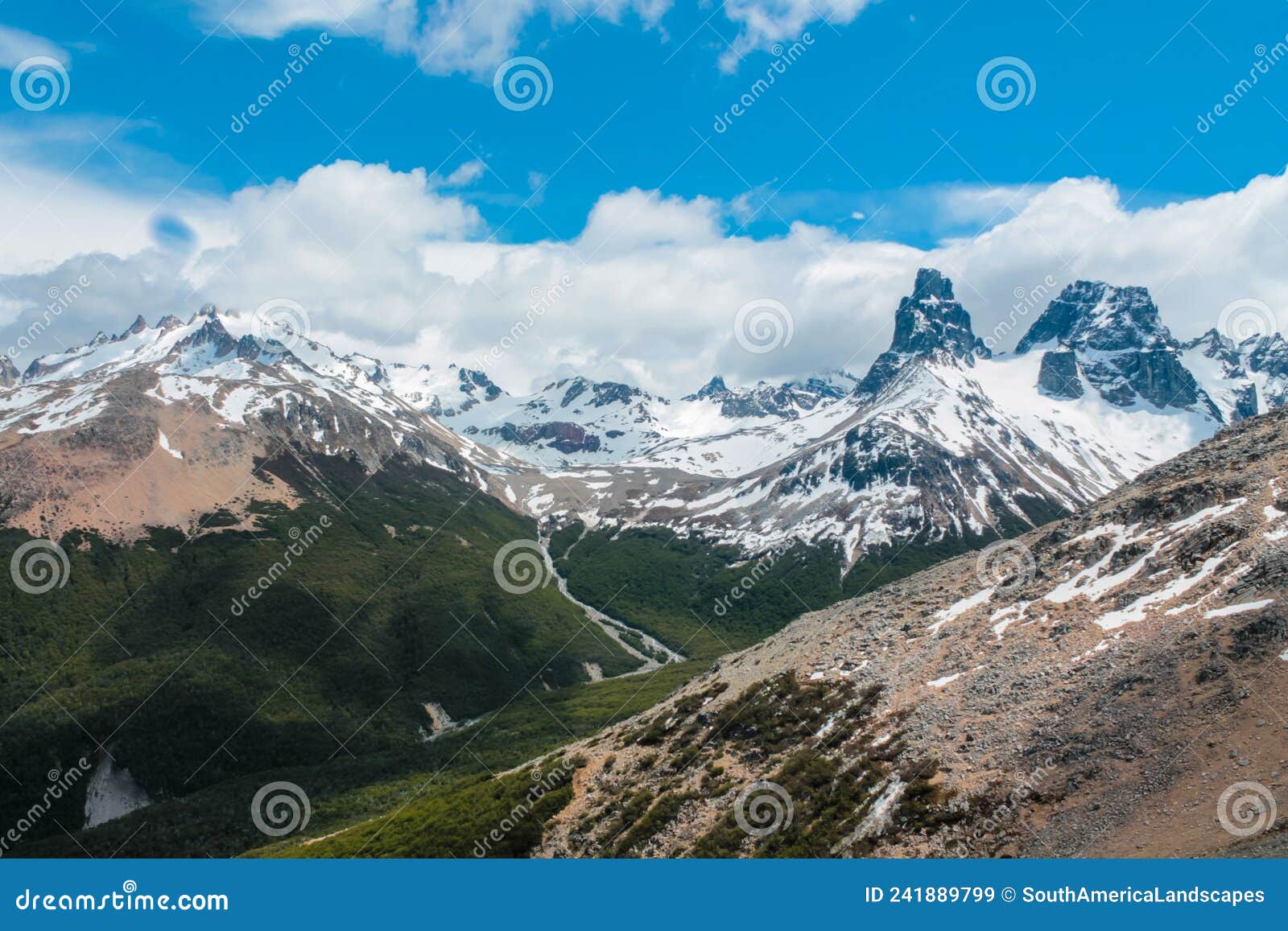 cerro castillio mountain national park in chile, aysen, ptagonia