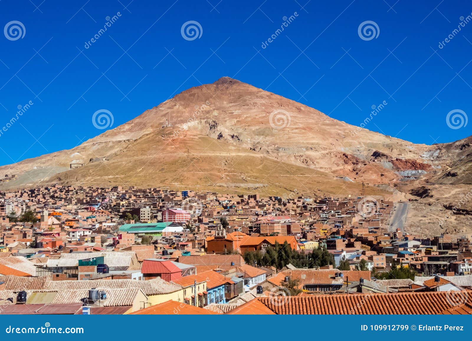 cerro rico mountais in potosi, bolivia