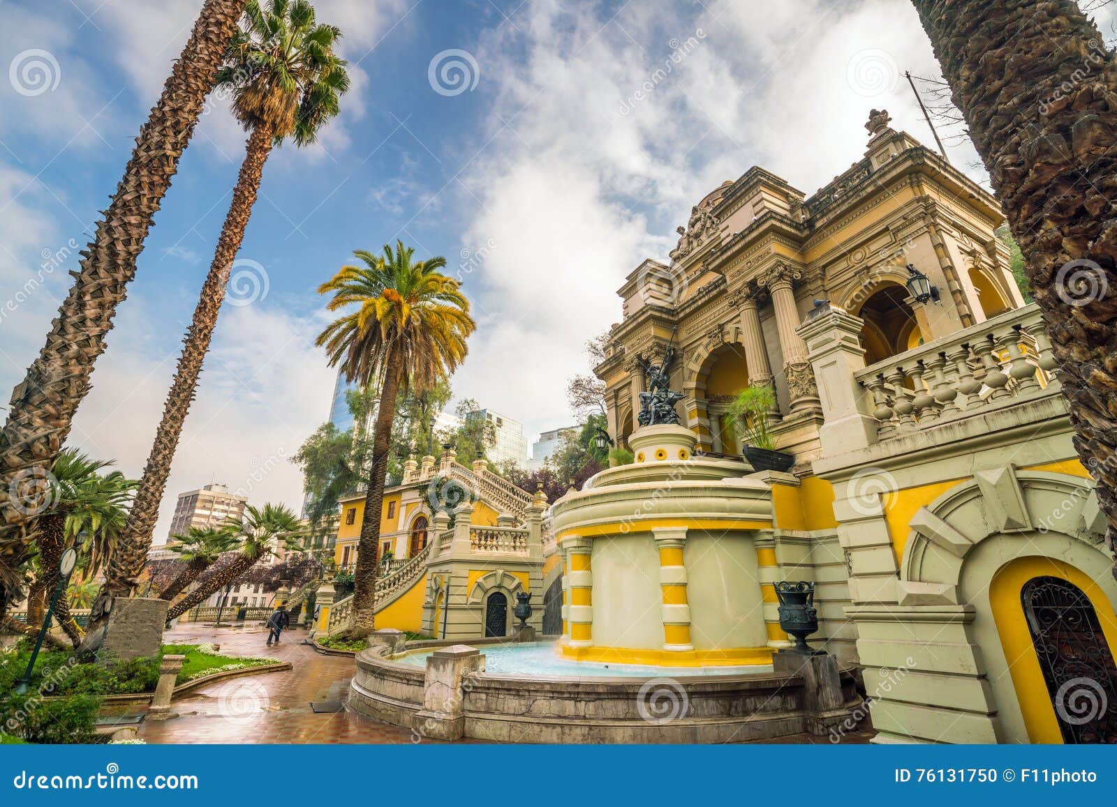 cerro santa lucia in downtown santiago, chile.