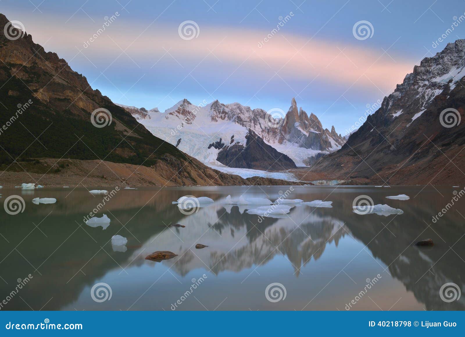 Cerro Torre And Laguna Torre At Sunrise Stock Photo Image Of Nature