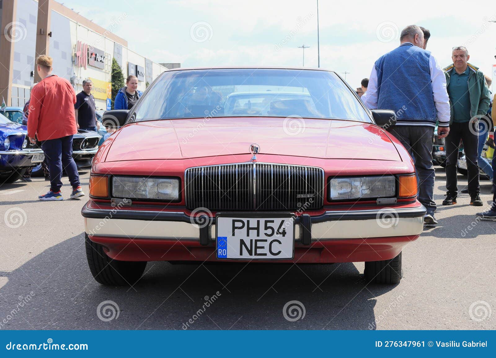 Front view Buick Regal parked in Retro Electro Parade Ploiesti