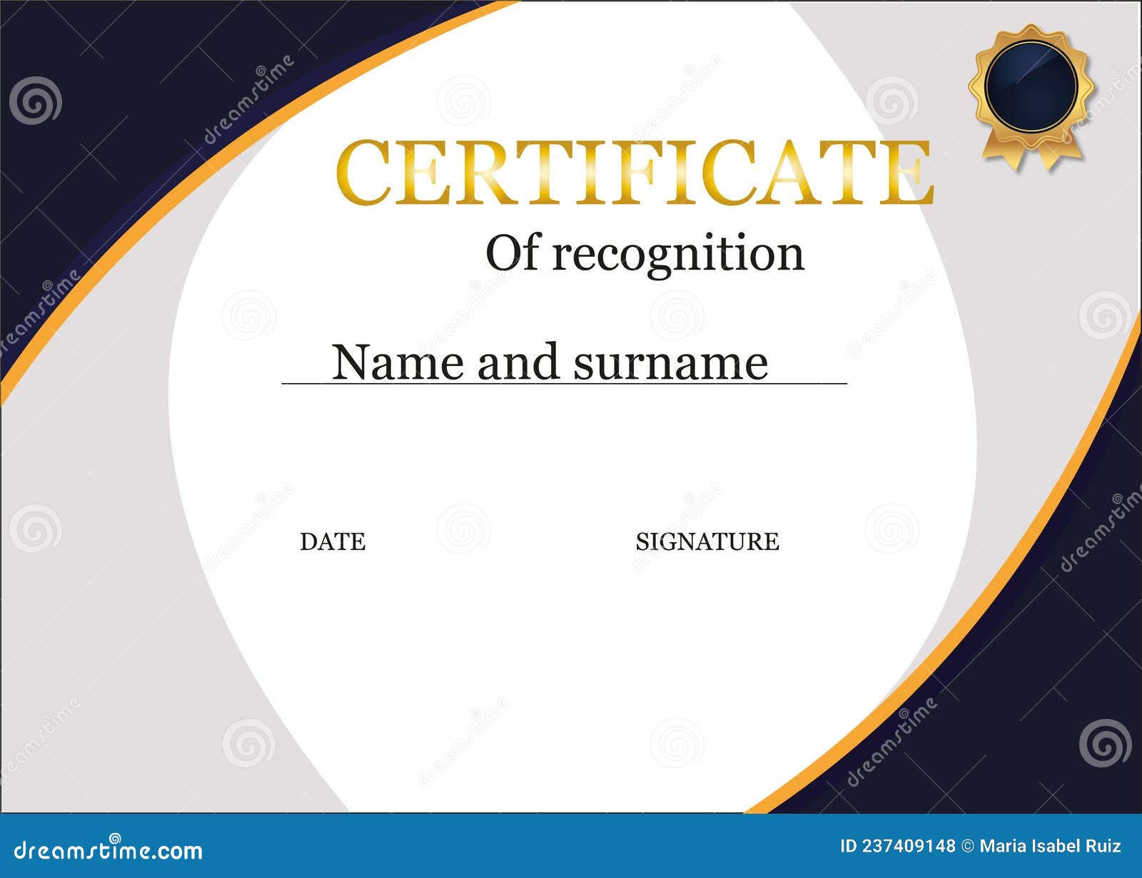 certificate of appreciation, elegant diploma of merits