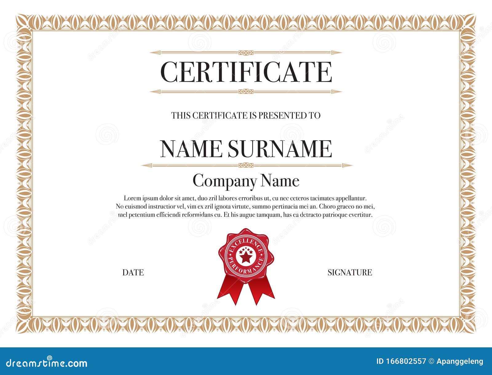 Download Certificate Border With Text Template, Just Remove Text ...