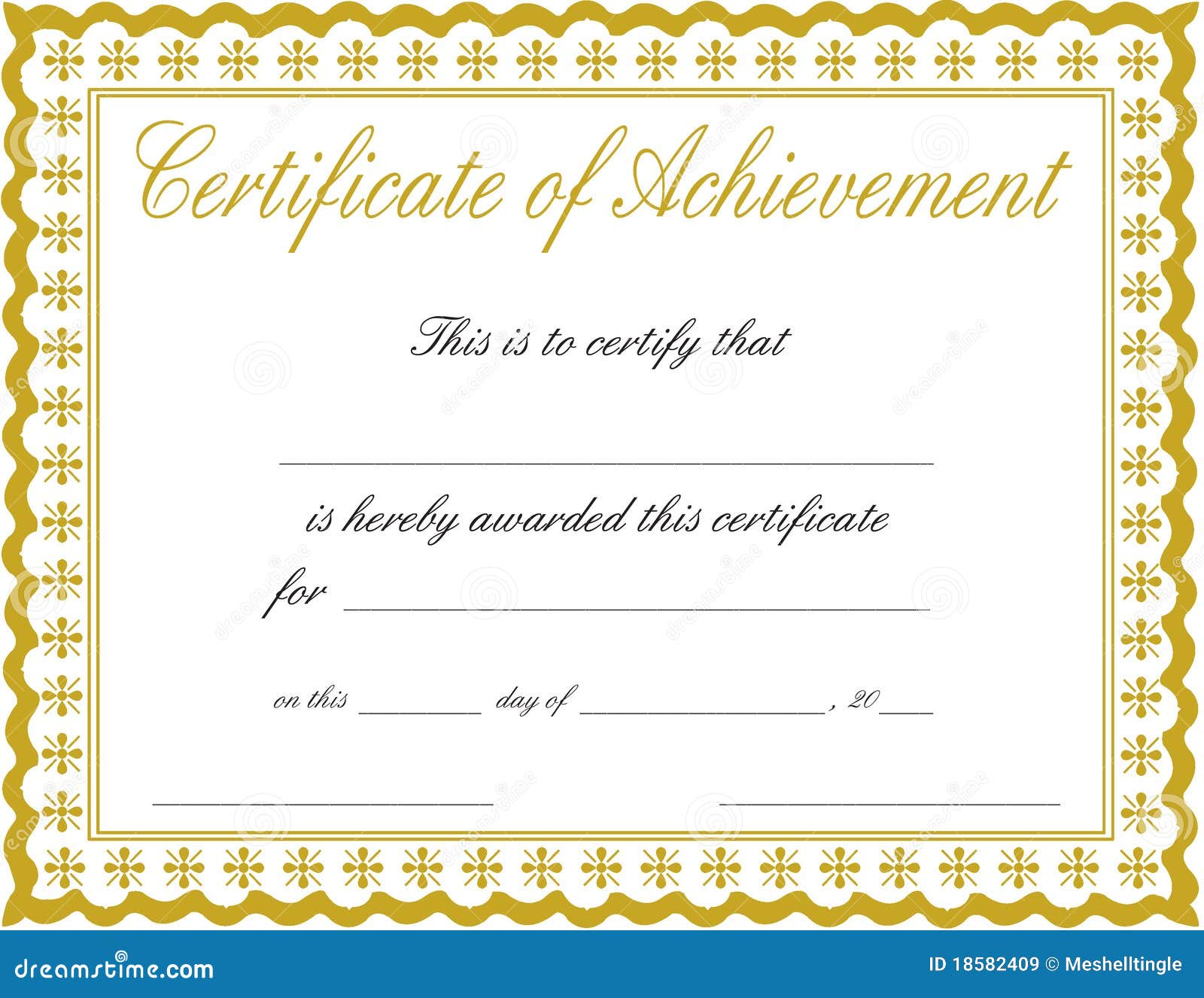 Certificate of achievement stock image. Image of colored - 20 For Word Template Certificate Of Achievement