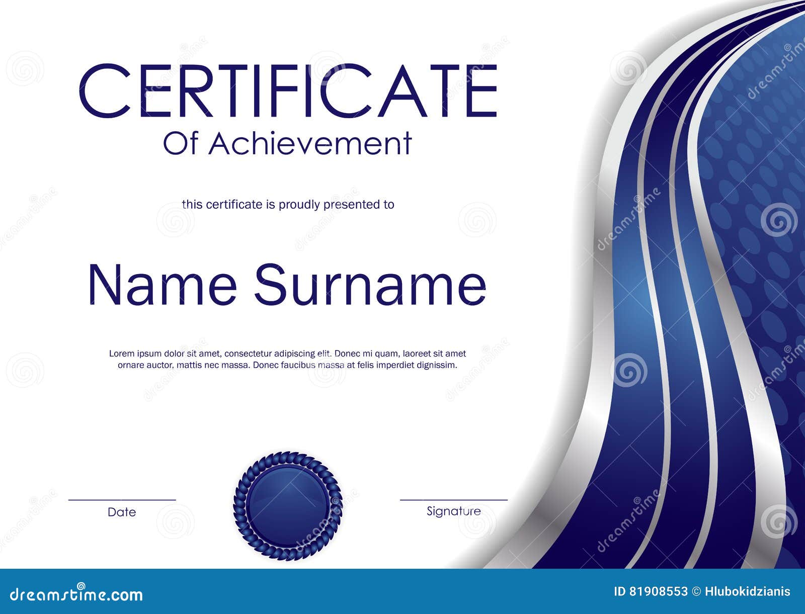 certificate of achievement template