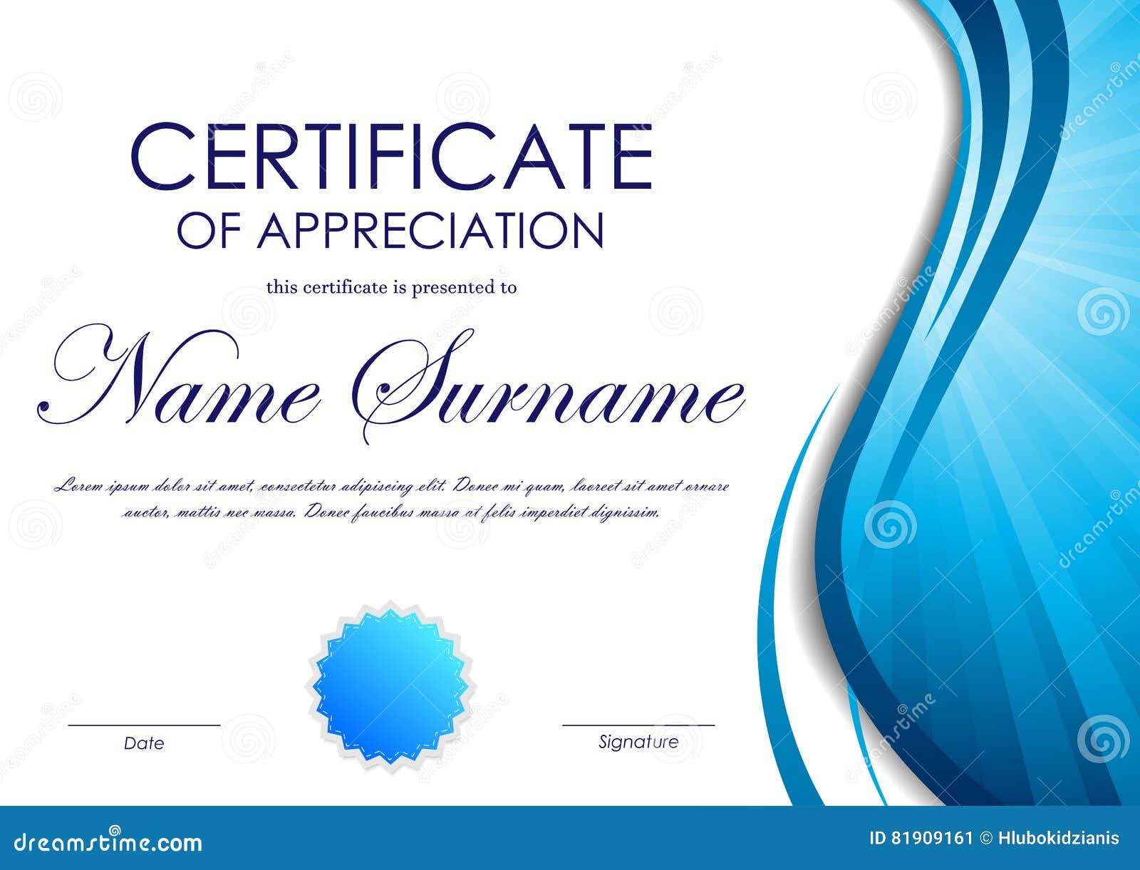 Appreciation Certificate Stock Illustrations – 25,25 Appreciation With Gratitude Certificate Template