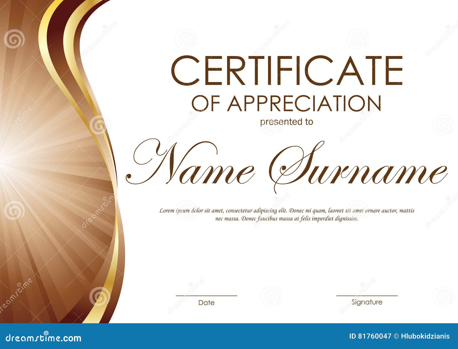 Certificate of Appreciation Template Stock Vector - Illustration Pertaining To Certificate Of Recognition Word Template