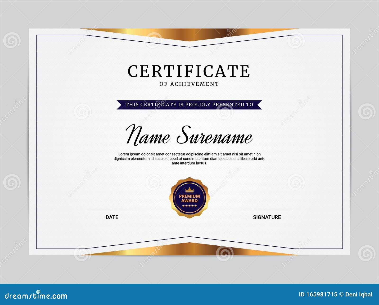 Certificate of Appreciation Template Design Stock Vector Pertaining To Gratitude Certificate Template