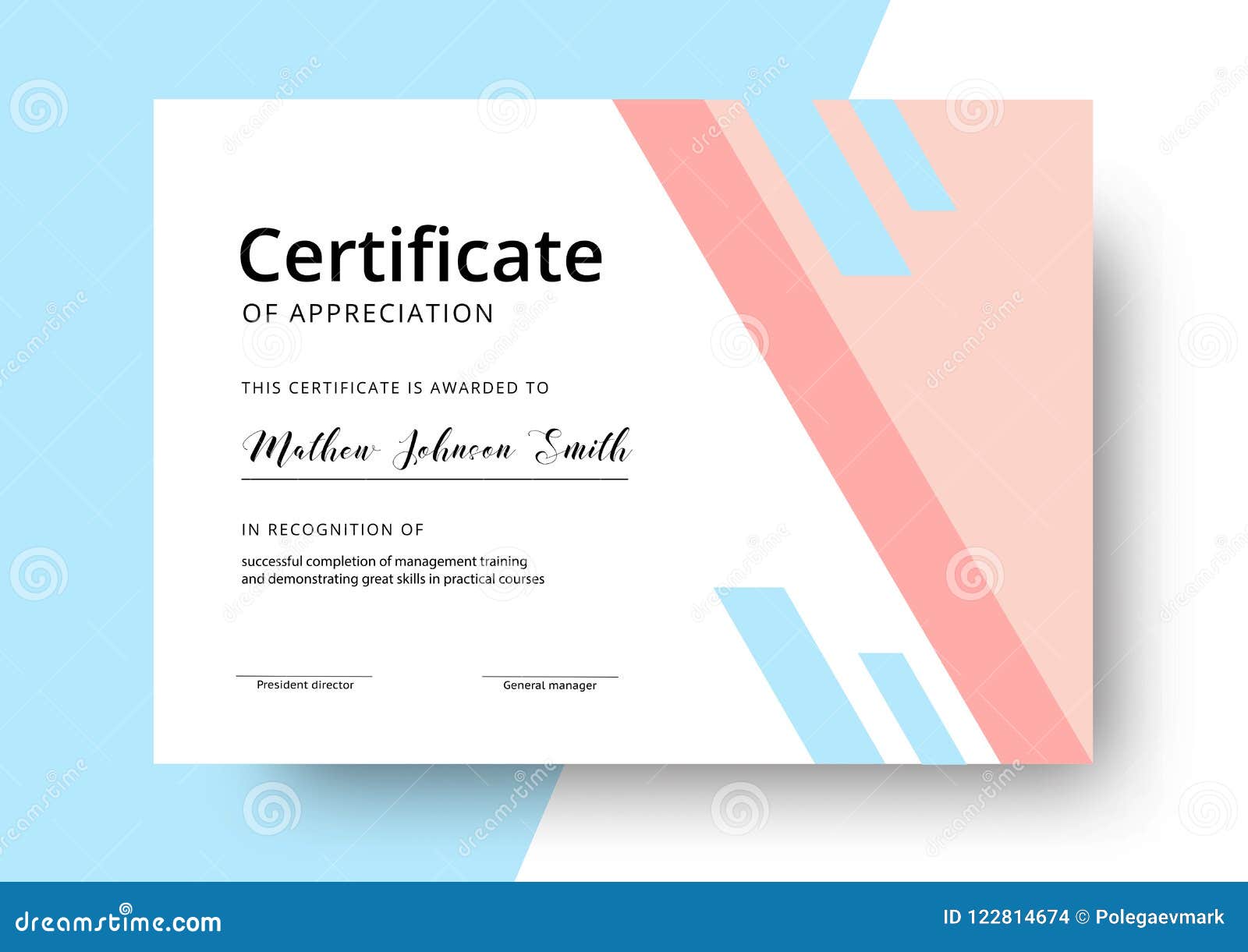 certificate of appreciation template design elegant business di