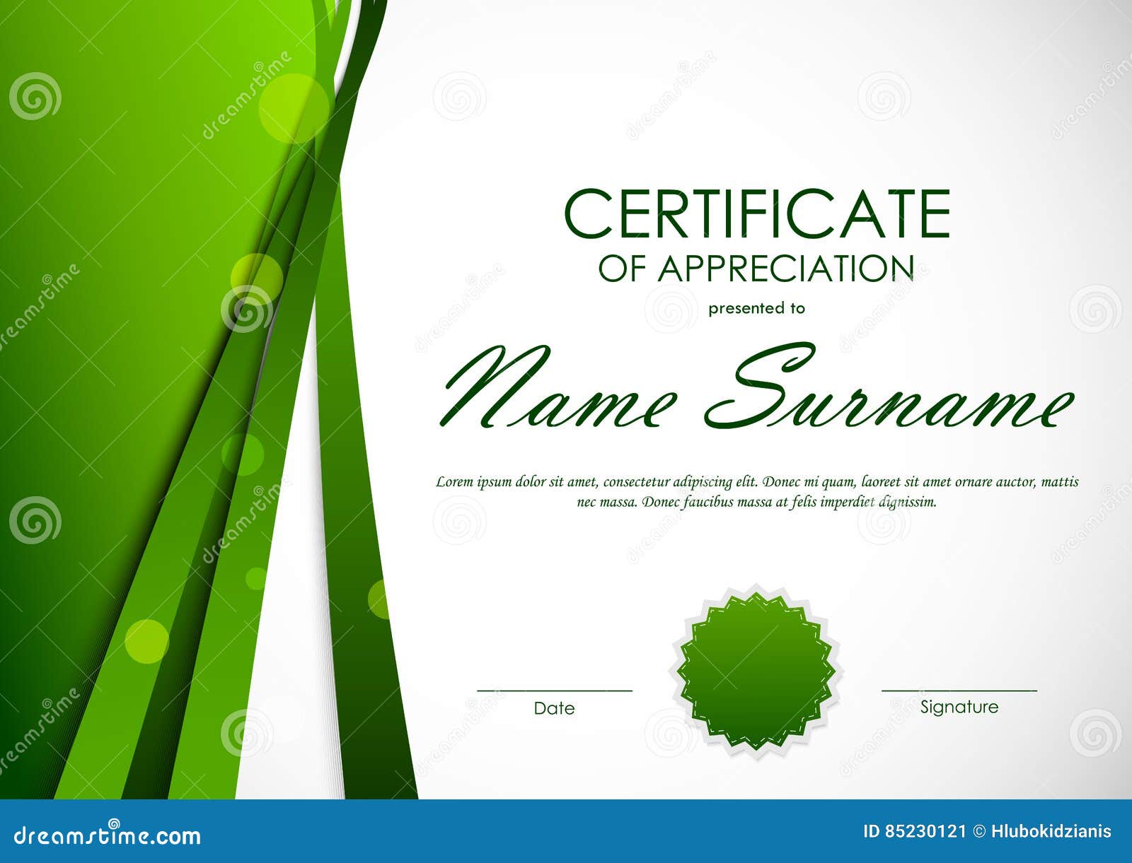 Certificate Of Appreciation Background Design Template Cartoon Vector