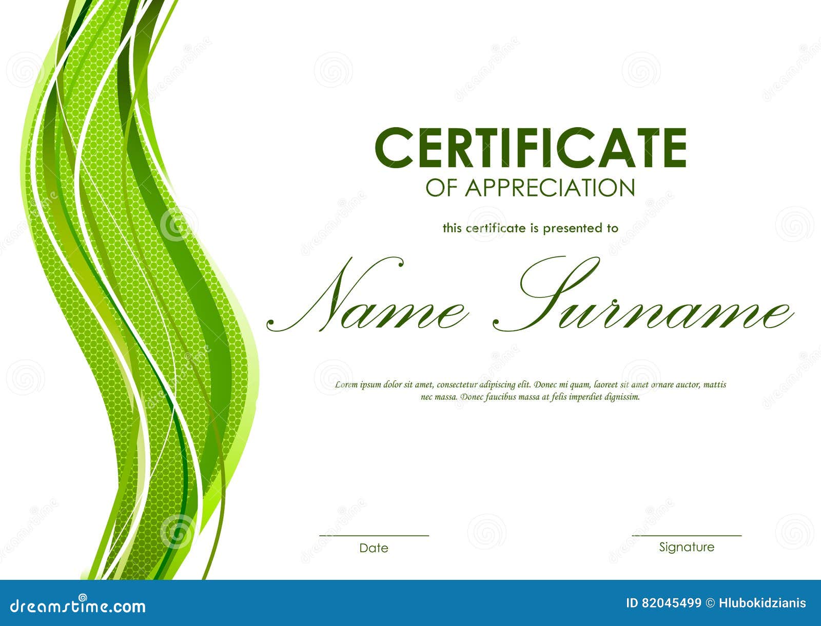 Certificate of Appreciation Template Stock Vector - Illustration of