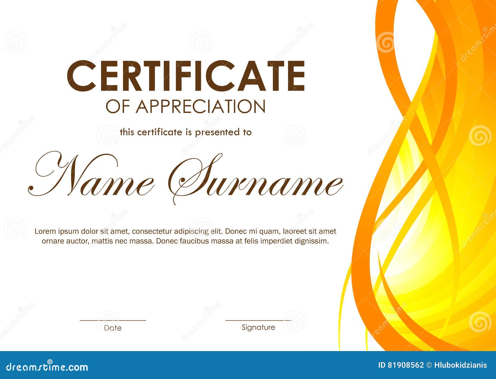 Certification Of Appreciation Template from thumbs.dreamstime.com