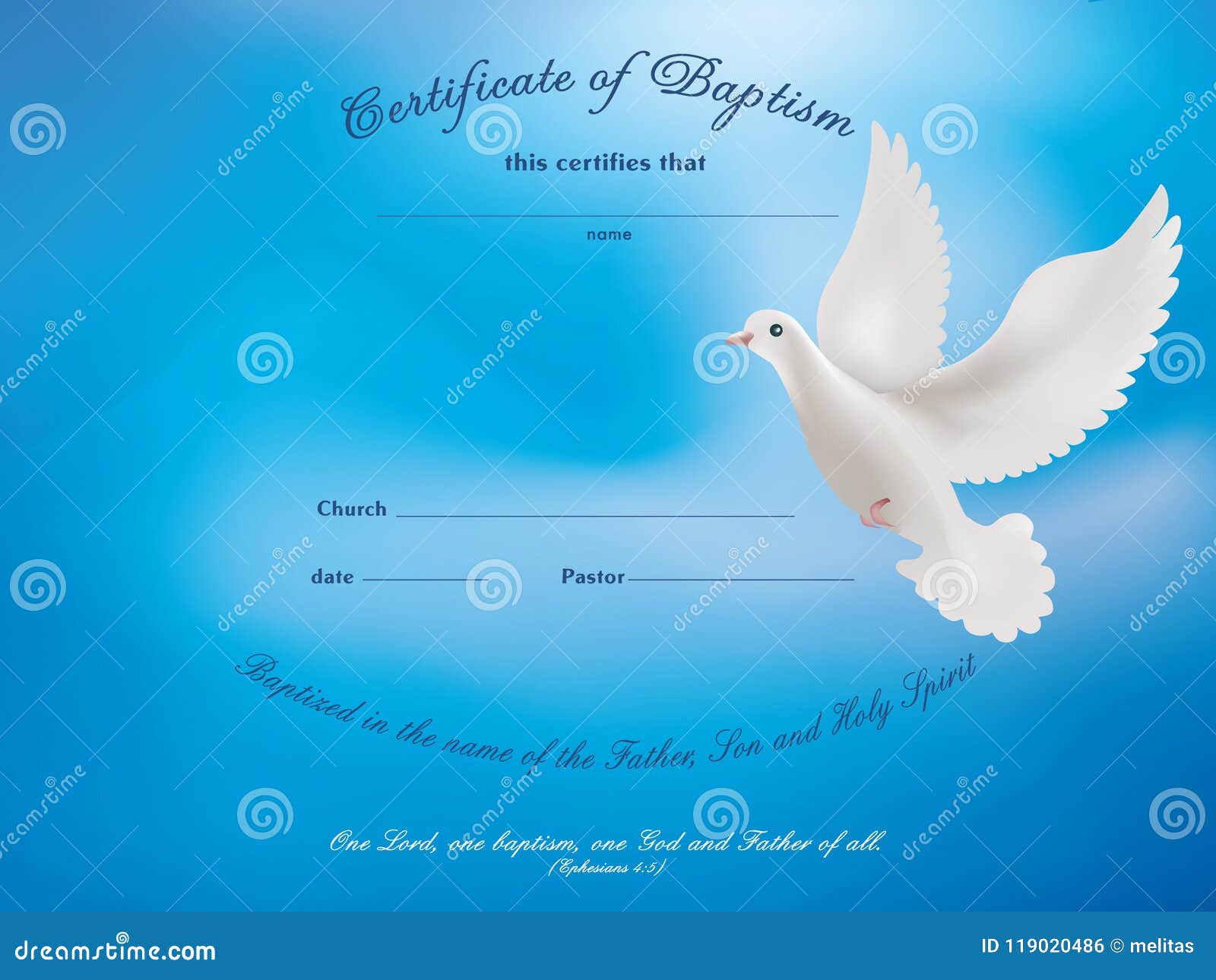 Certificate Of Baptism Template from thumbs.dreamstime.com