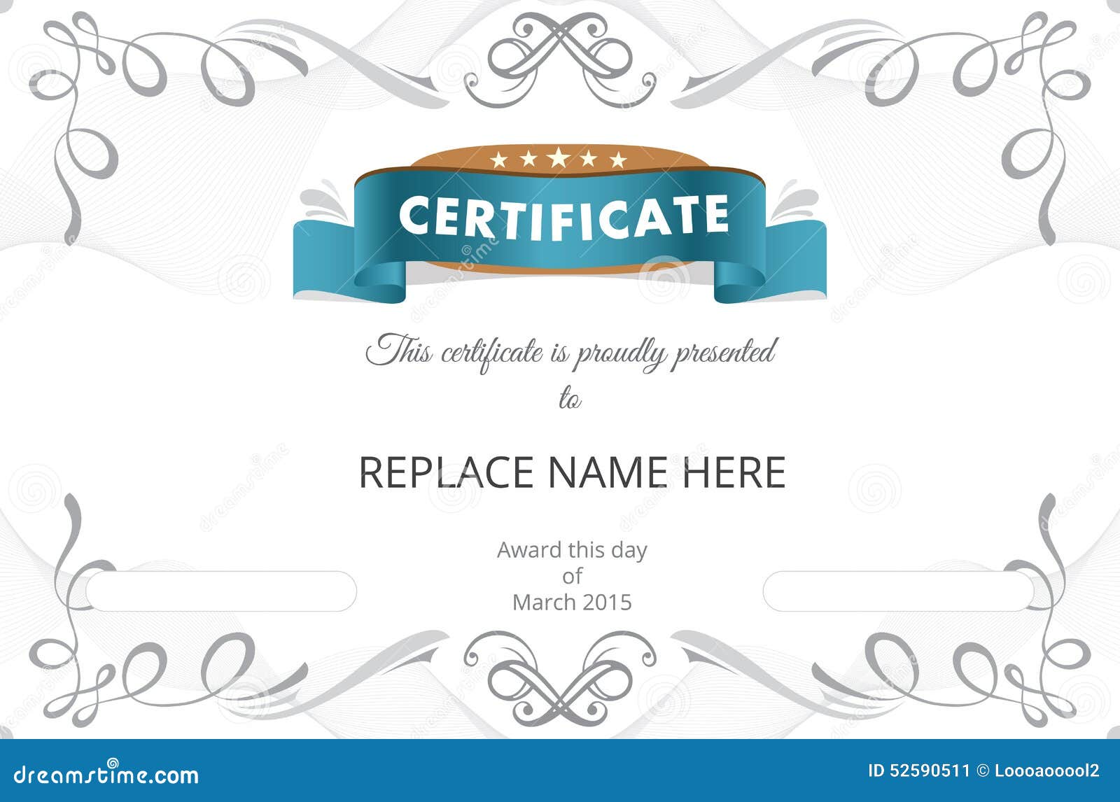 Certificate Border, Certificate Template. Vector Illustration
