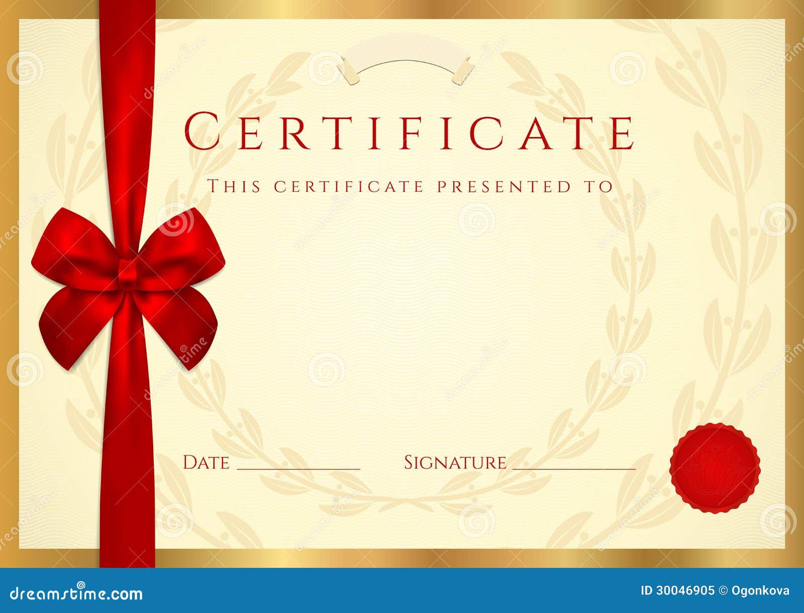 Certificate Template Stock Illustrations – 23,23 Certificate Intended For Free Art Certificate Templates