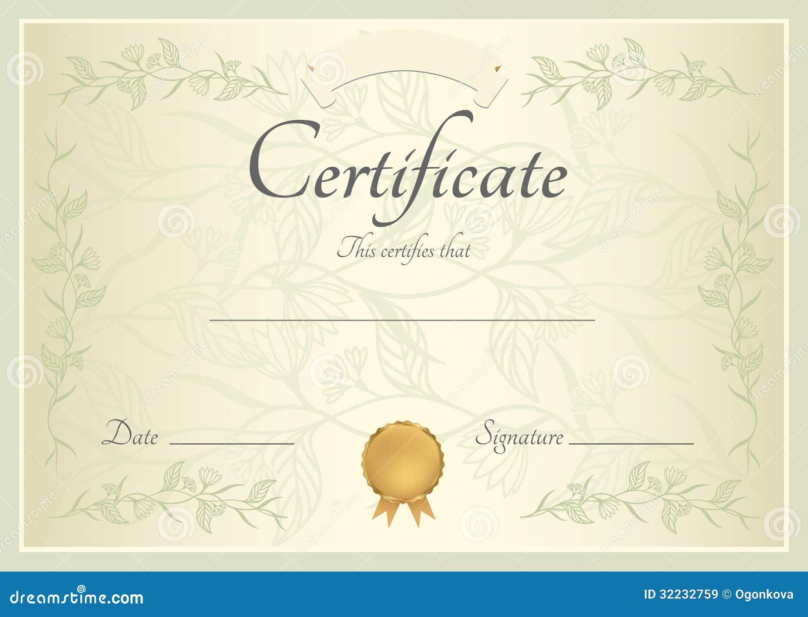 Certificate / Diploma Background (template) Stock Vector In Powerpoint Certificate Templates Free Download