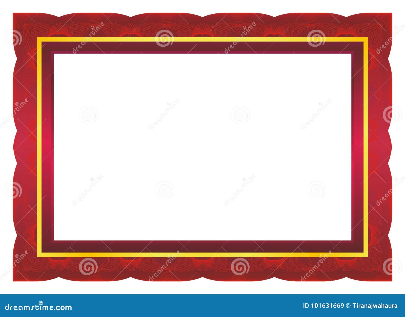 Diploma Frame. Certificate or diploma template with red and gold color, suitable for invitation, card, awward, thanks card, background, and other