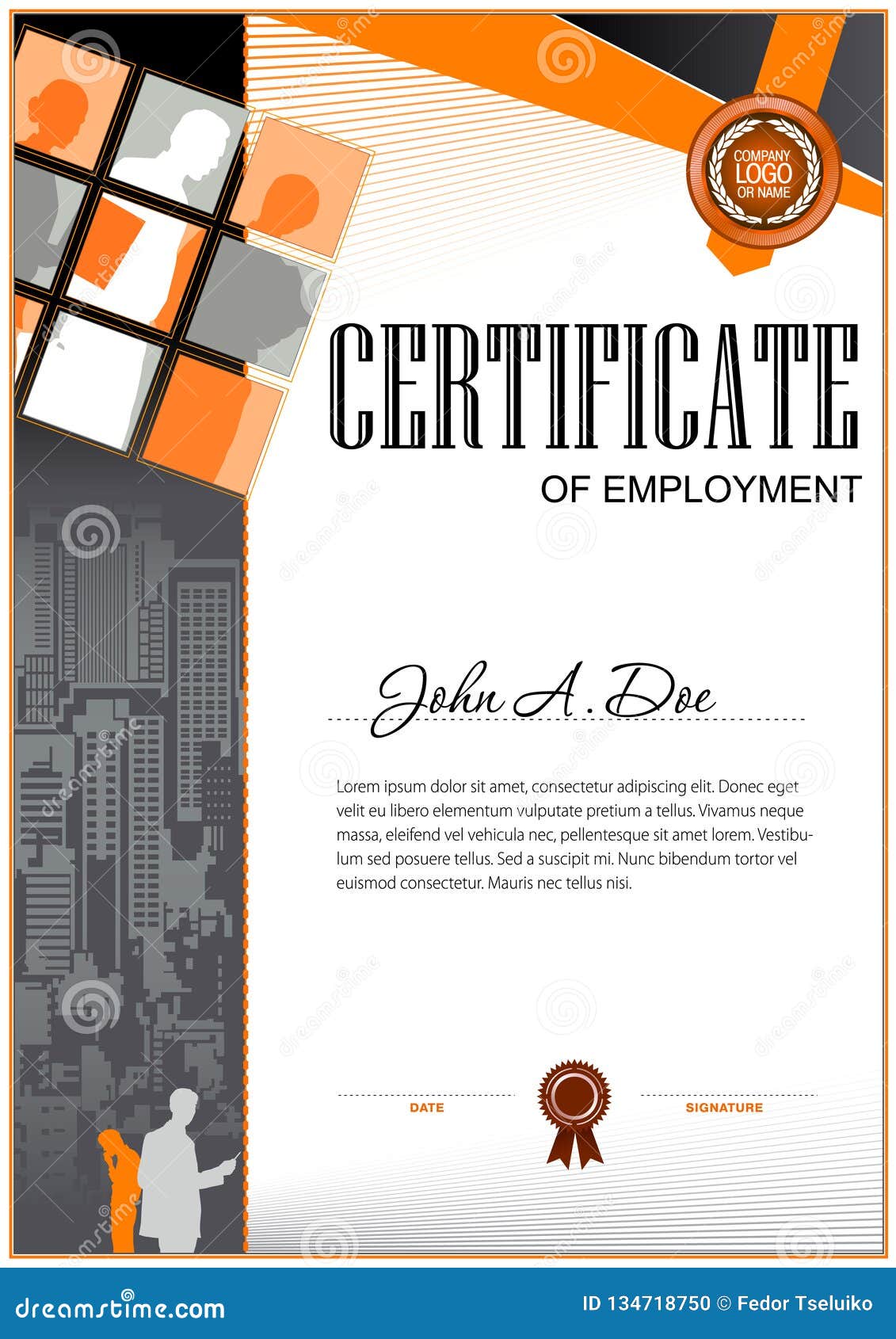 certificate-of-employment-template-vector-illustration-cartoondealer-134718756