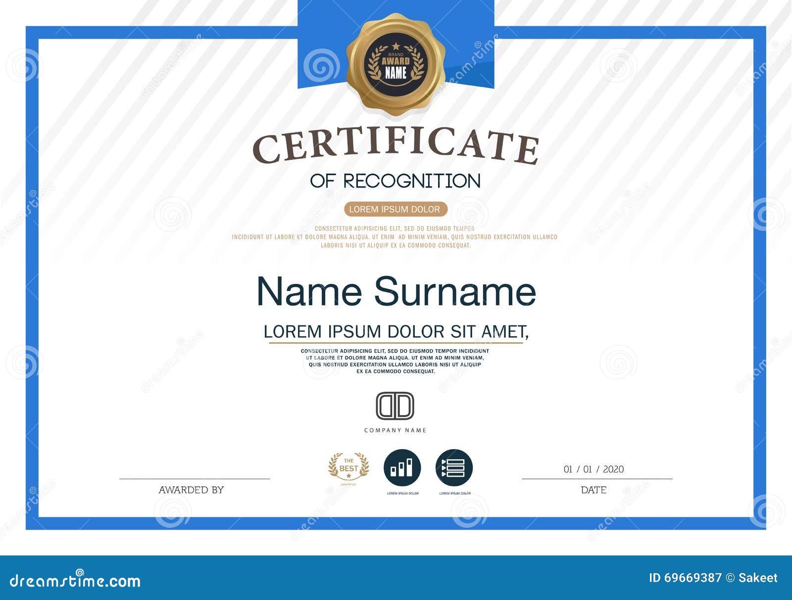 certificate frame design template layout template in a4 size certificate size