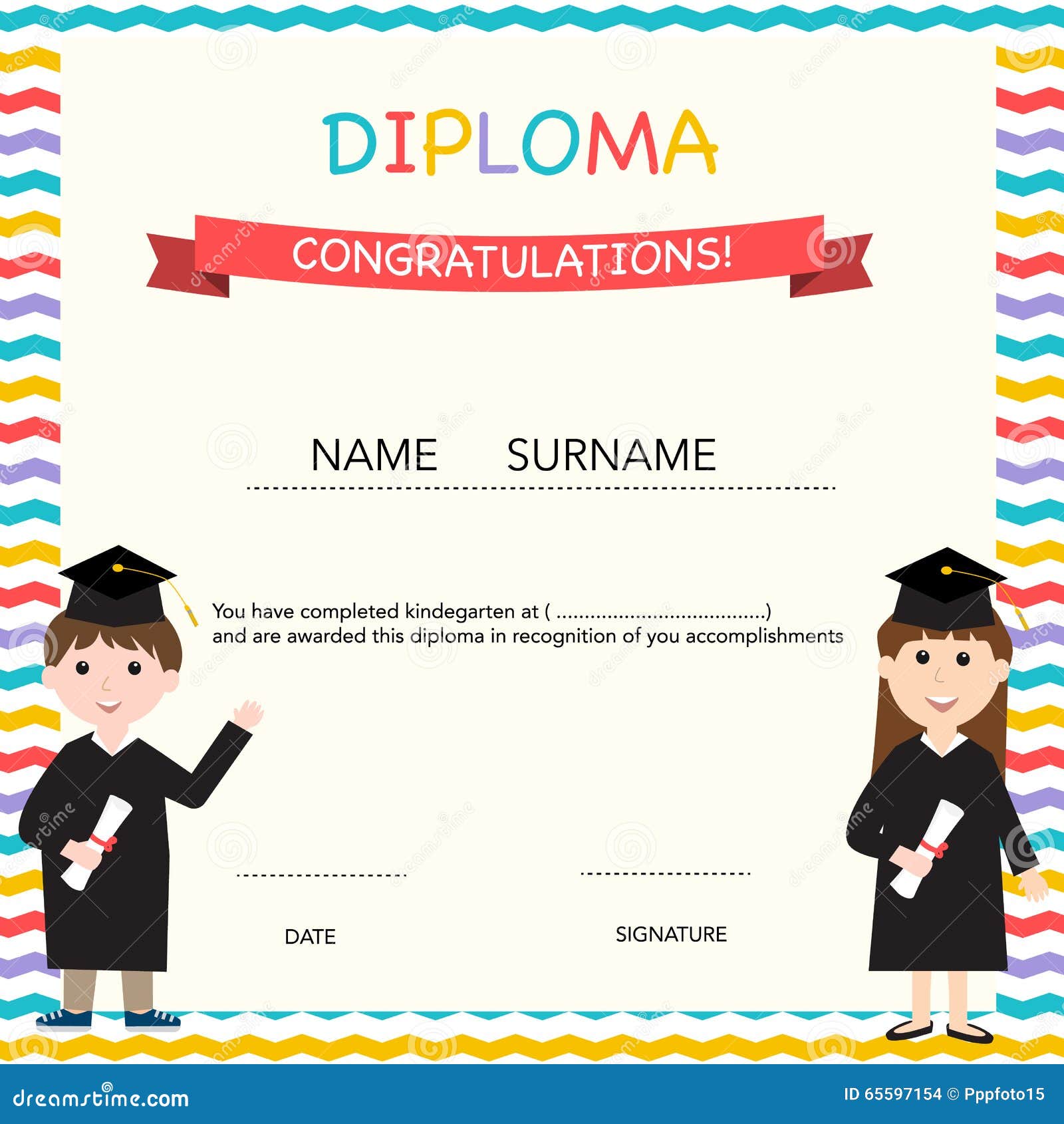 certificate of kids diploma