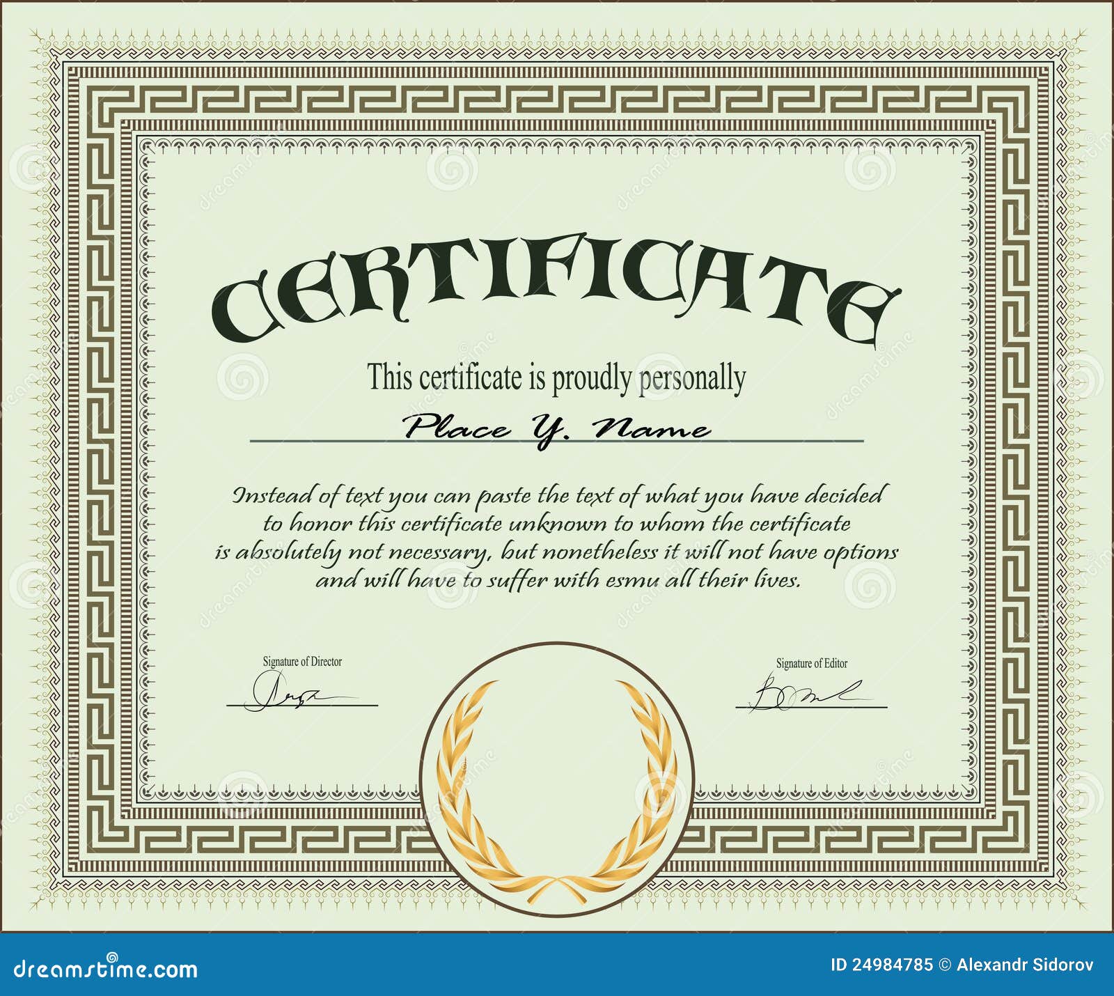 Printable Stock Certificates Template Blue Stock