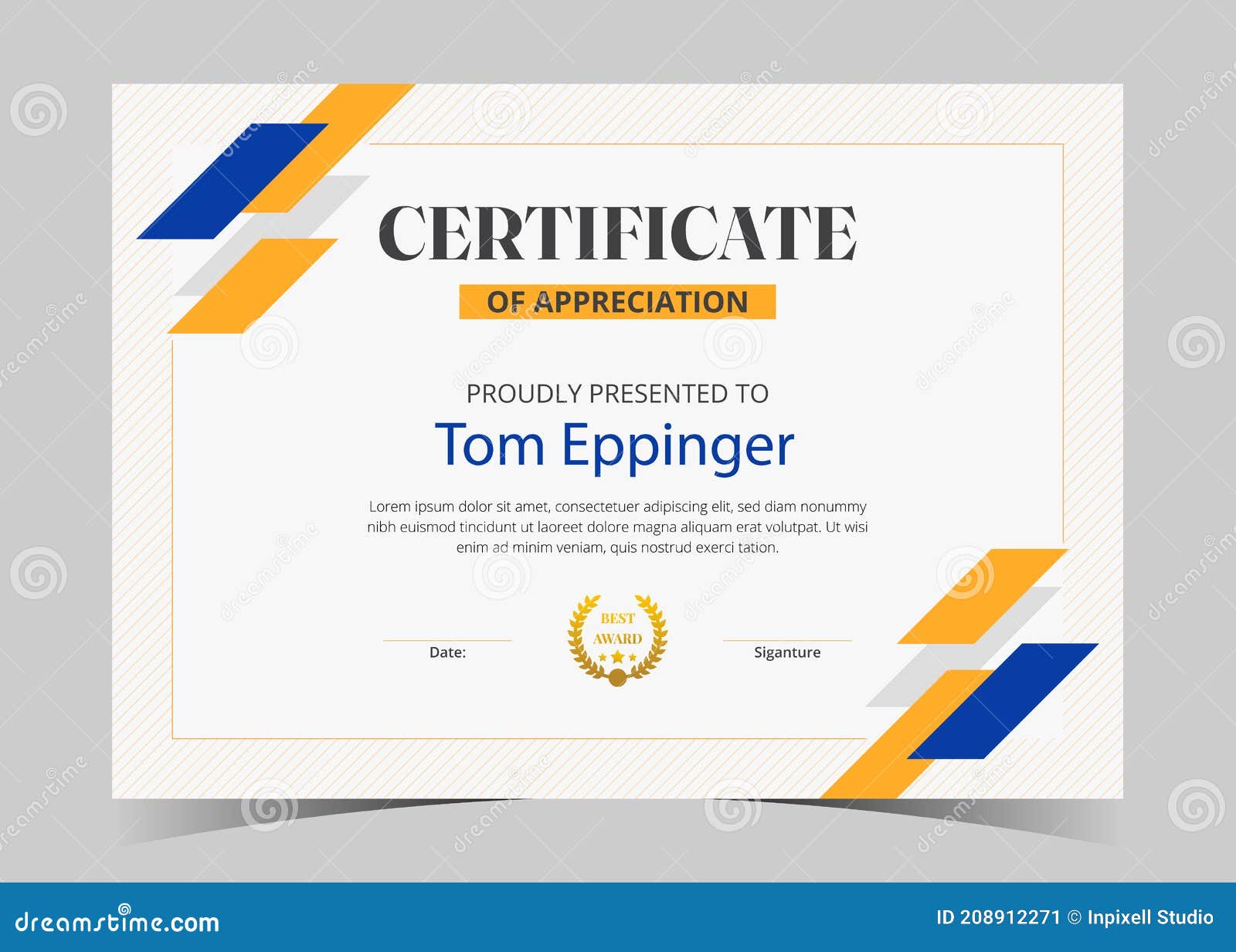Certificate Template Awards Diploma. Minimalist Certificate Template