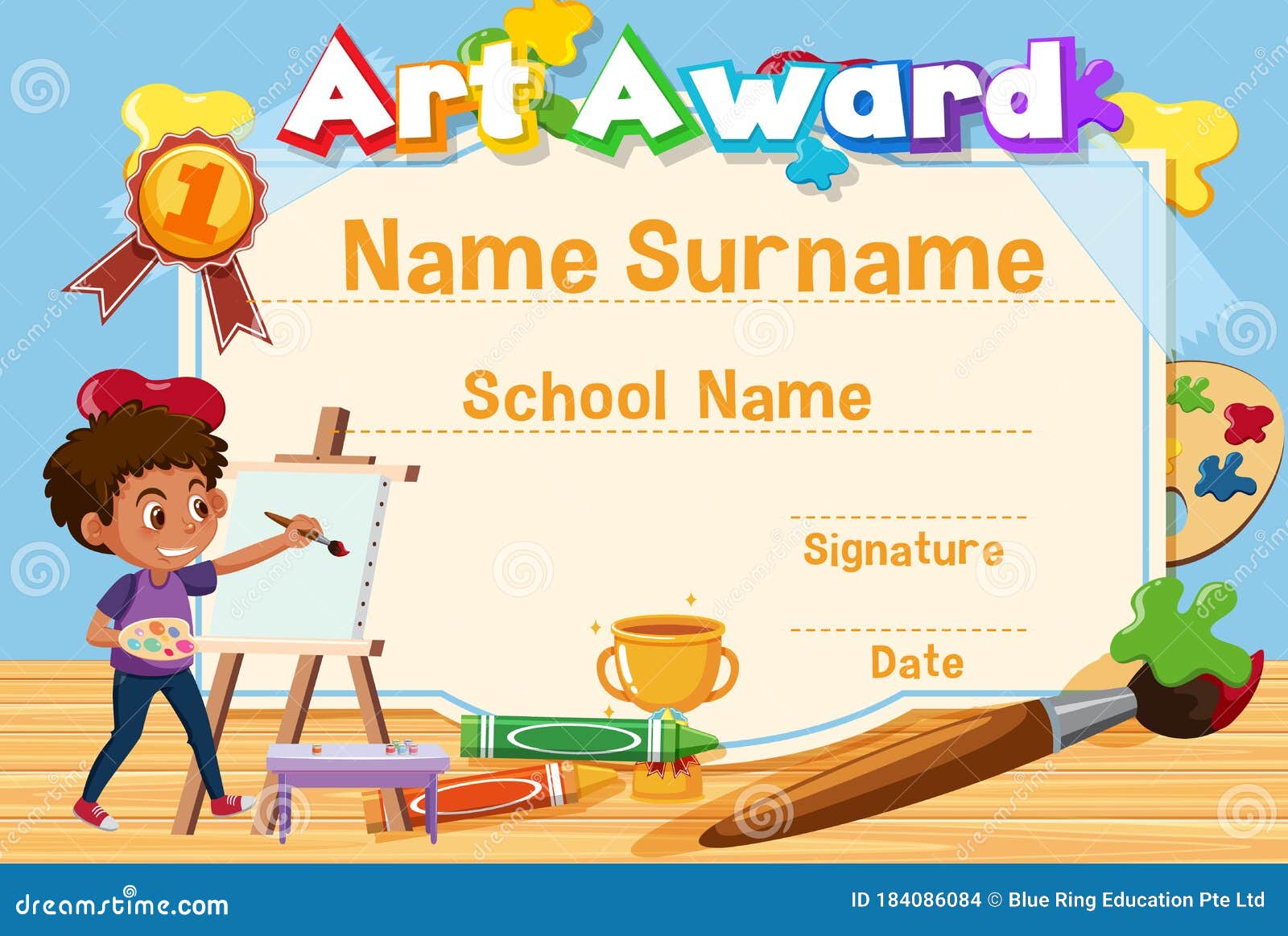 art award certificate template