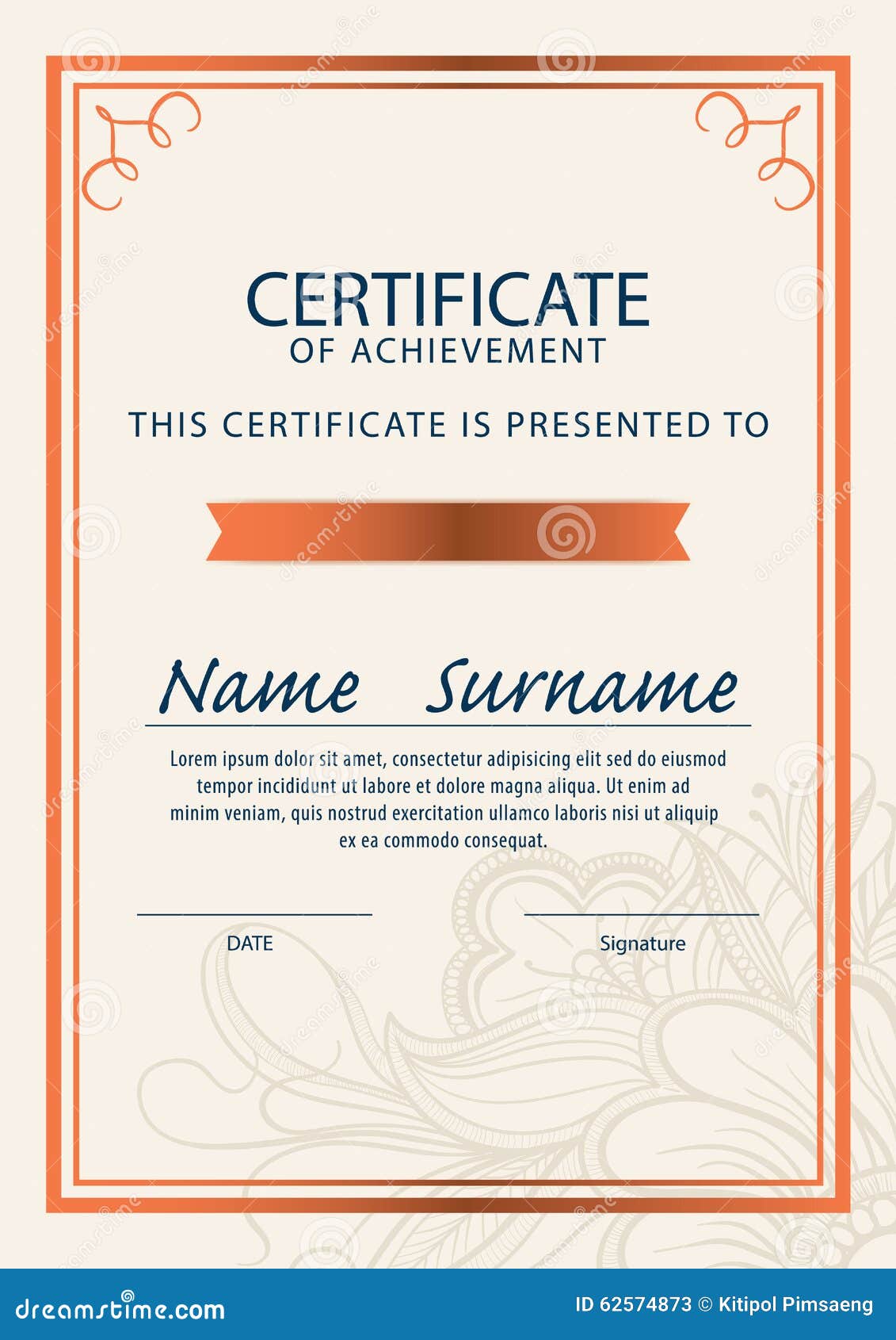 Certificate Template A4 Certificate template,diploma,A4 size ,vector