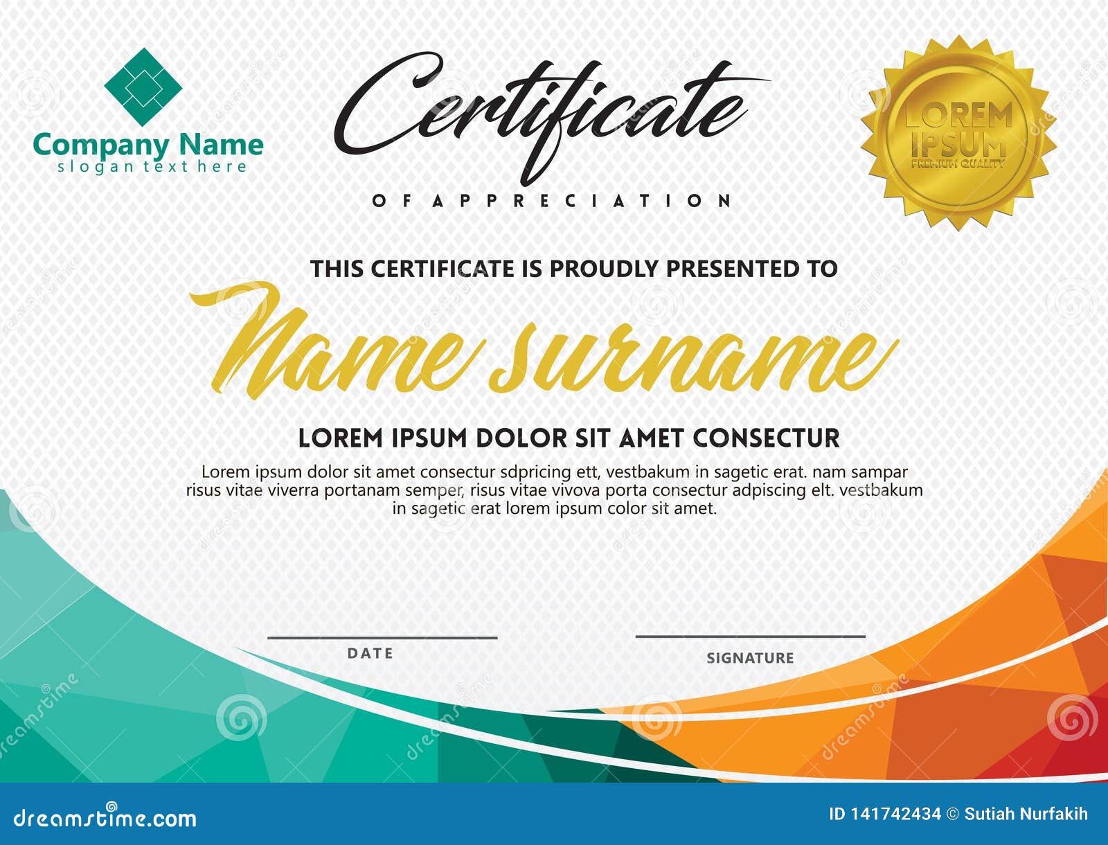 Certificate Template with Polygonal Style and Modern Pattern With Regard To Workshop Certificate Template
