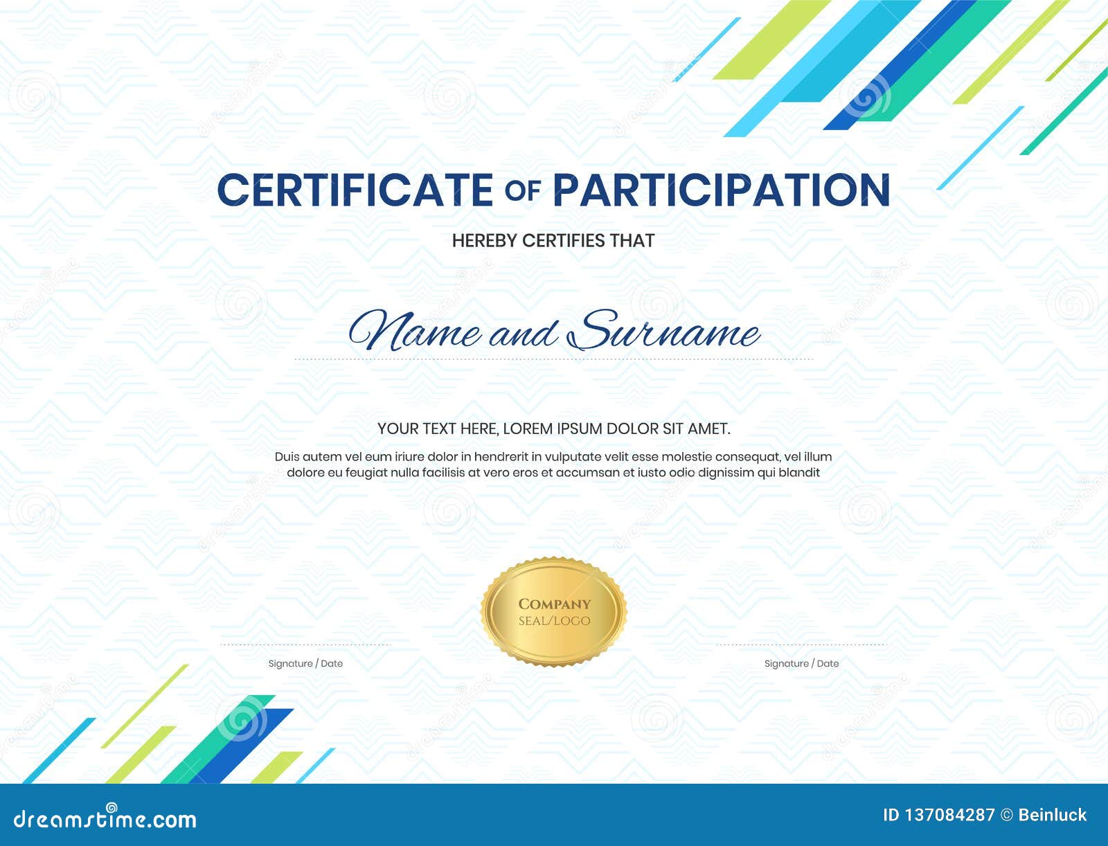 certificate template in sport theme with watermark background, diploma 