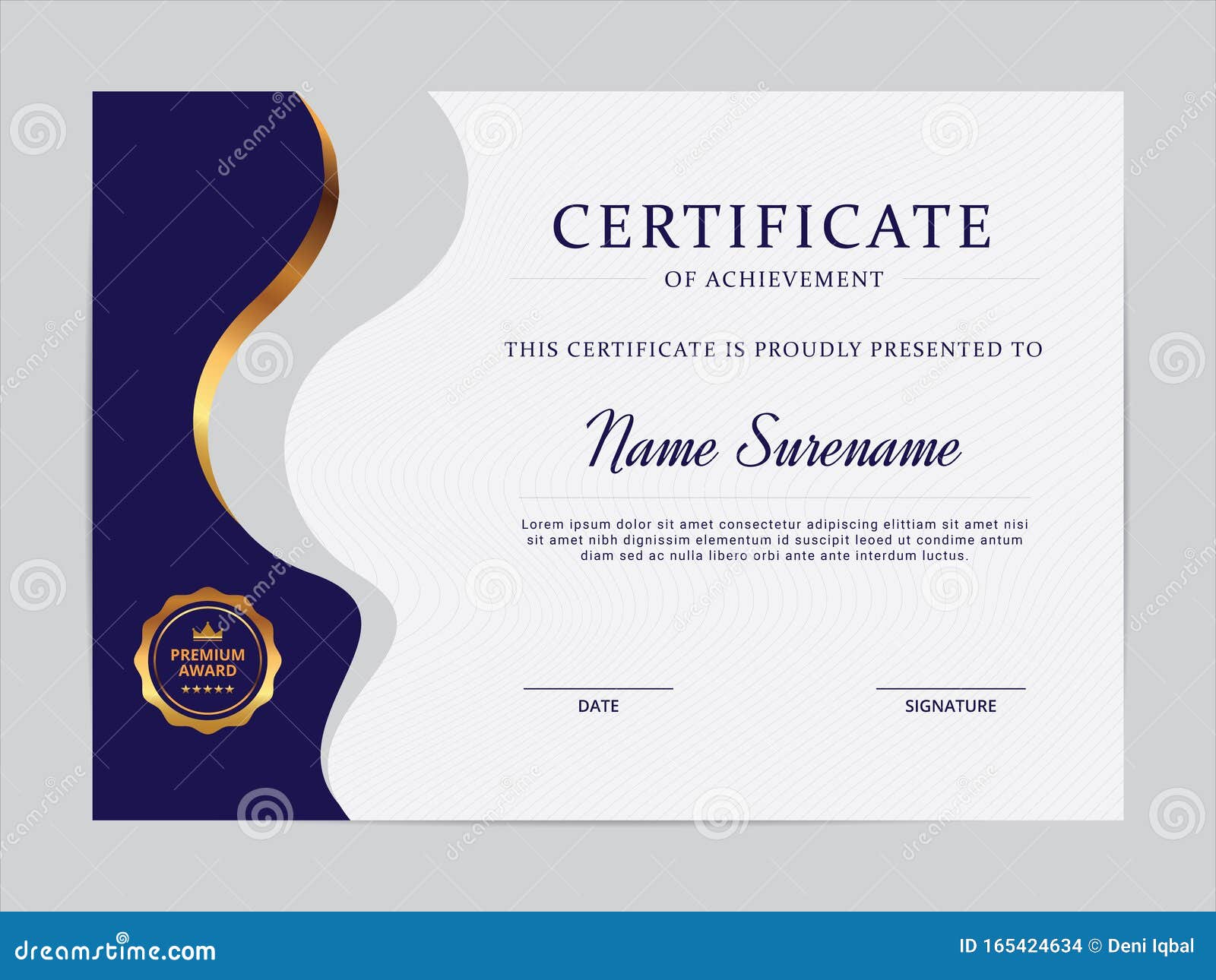 A21 Certificate Template Vector Design Stock Vector - Illustration Pertaining To Template For Training Certificate