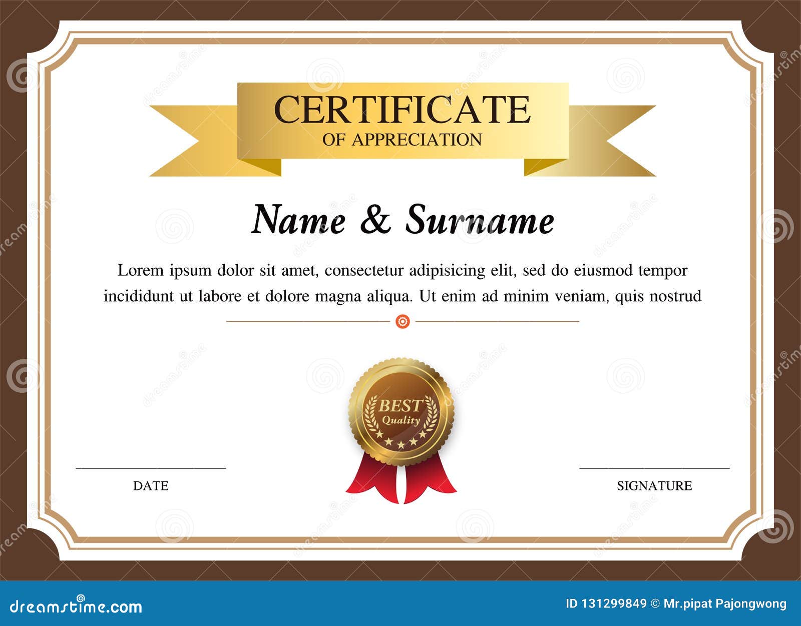 Certificate Template, Warranty Stock Illustration Illustration of