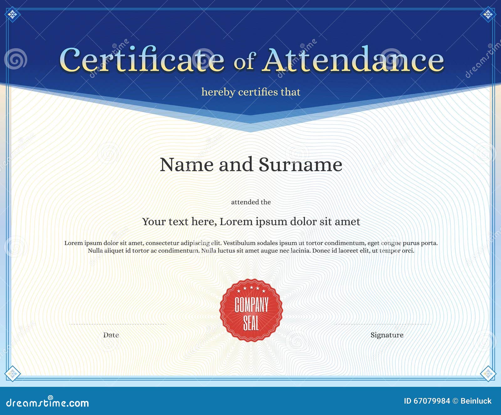 Free Certificate Of Attendance Templates For Word