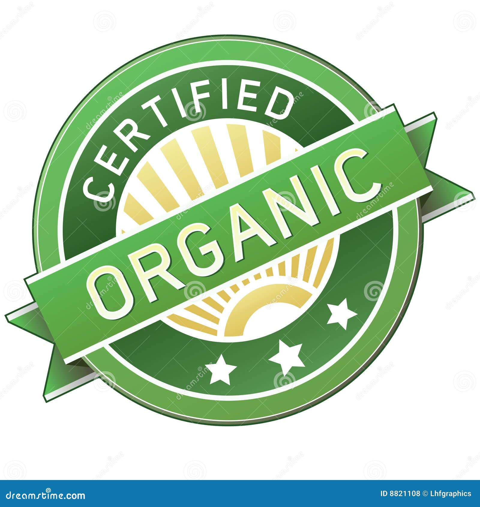 certified organic product or food label