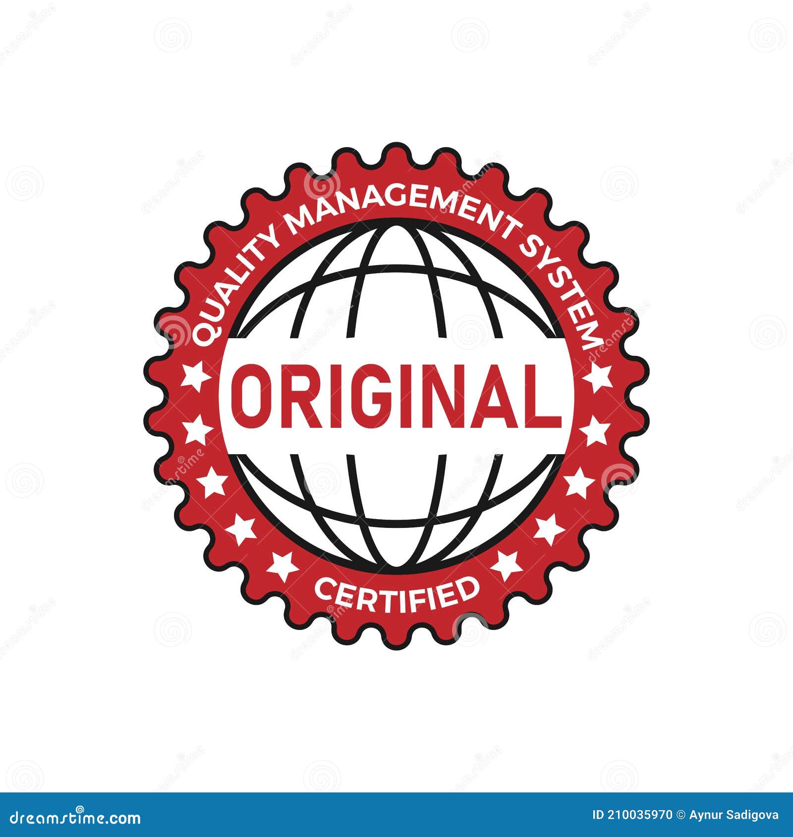 Original stamp. Red original stamp sign icon. Stock Illustration