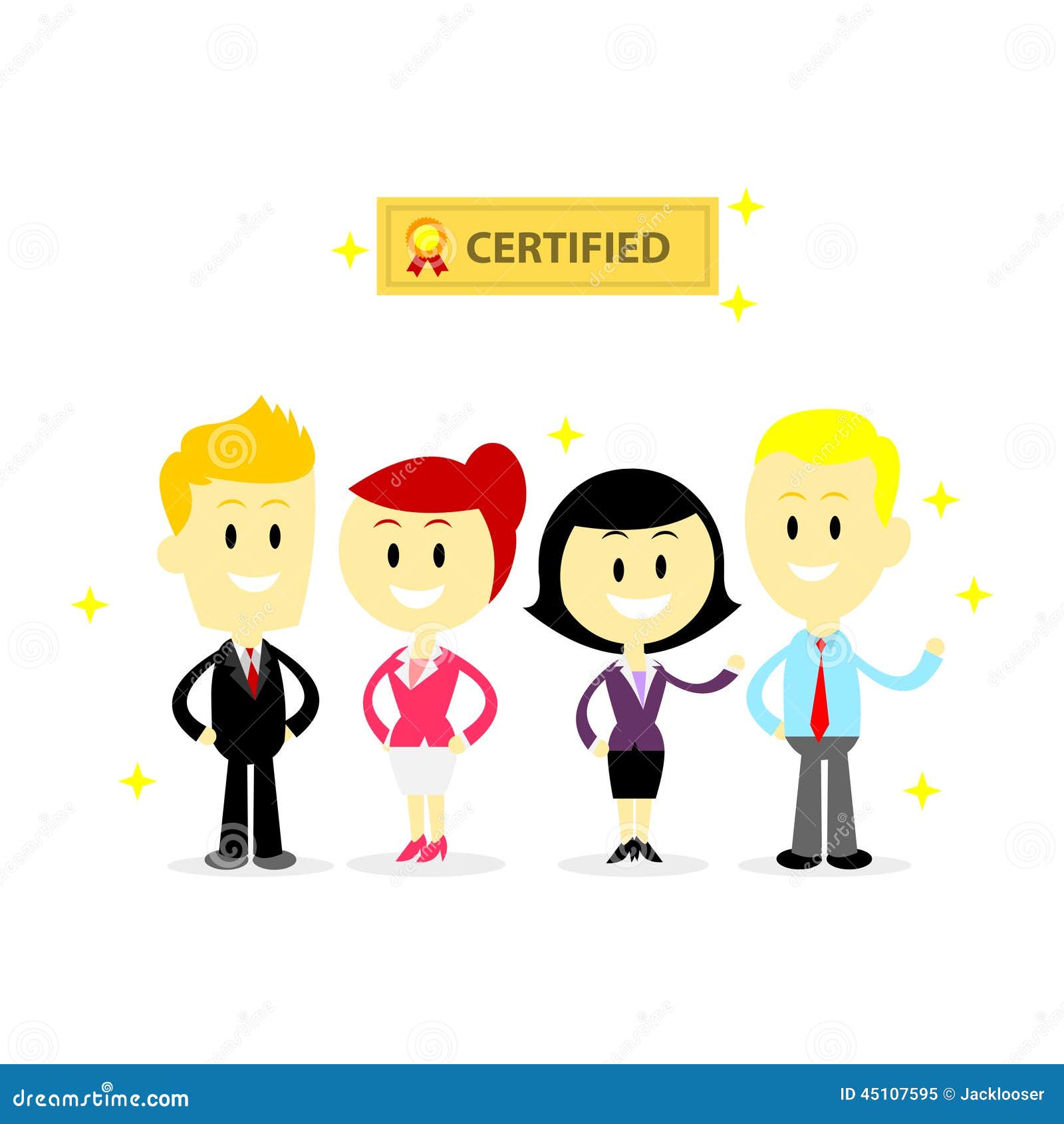 Certified Professional Employees Stock Vector - Image: 45107595
